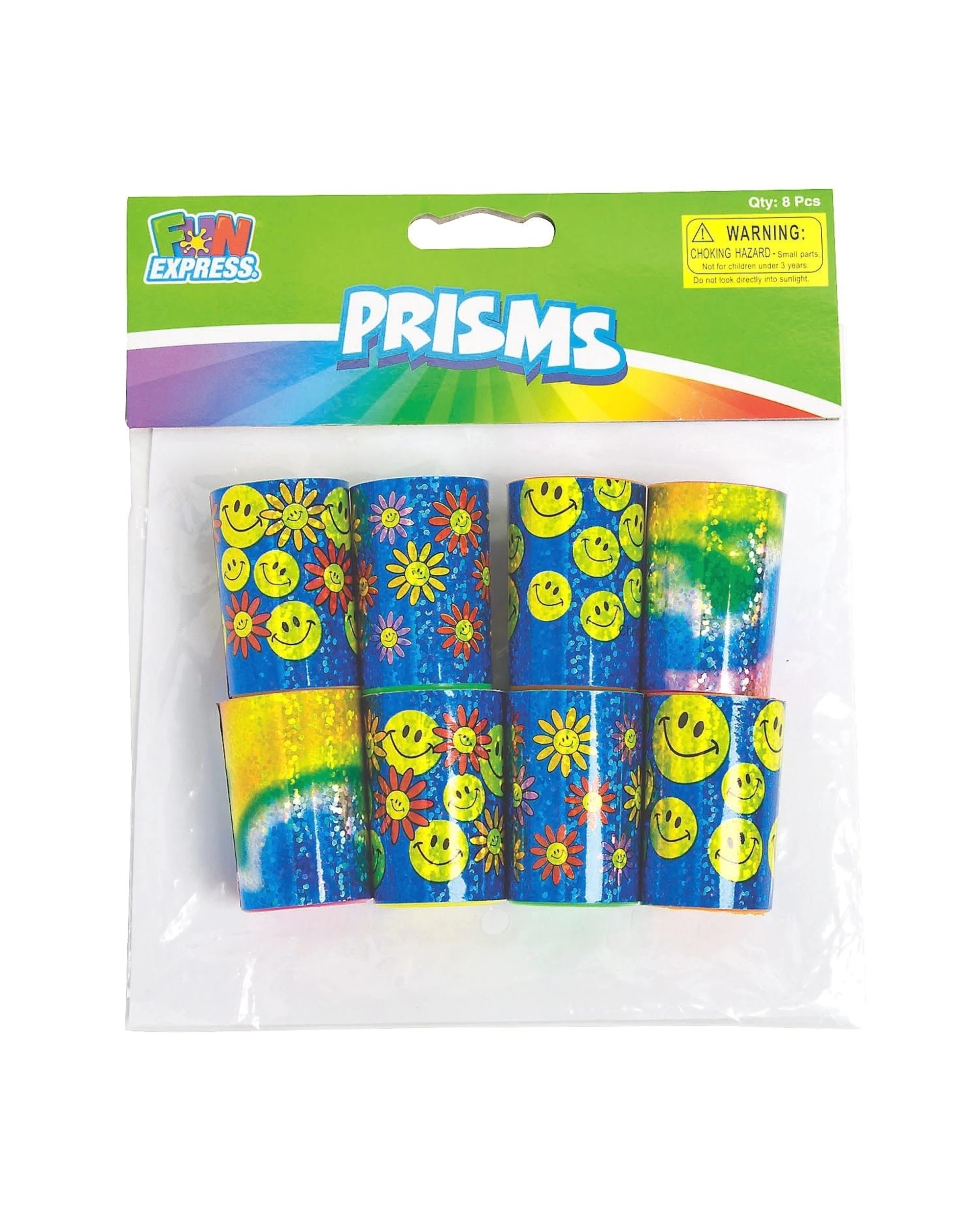 1 Partyrama Plastic Mini Prisms Pack of 8, 1 of 2