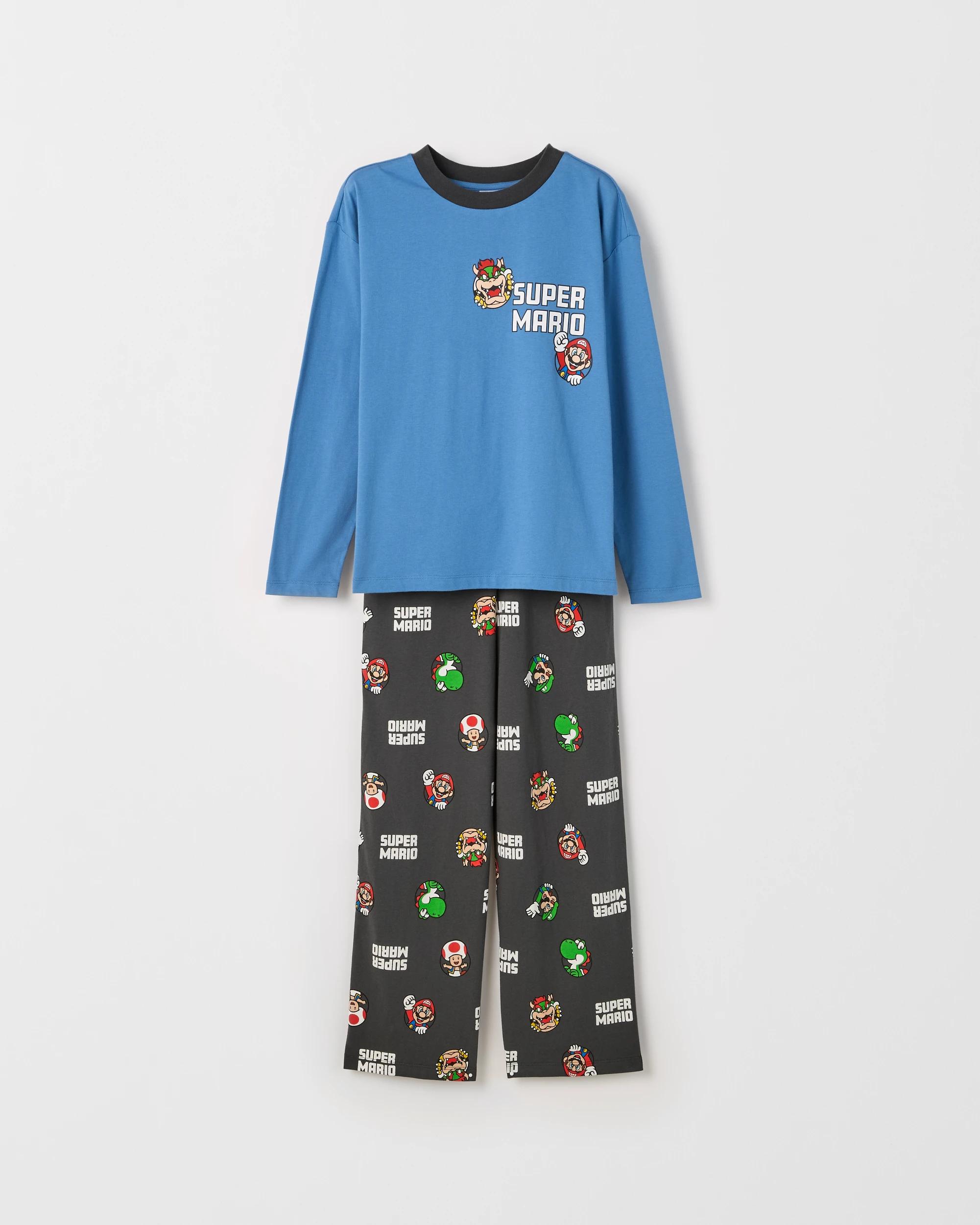1 Super Mario Australian Cotton Jersey Older Boys Pyjama Set MARIO GROUP, 1 of 5