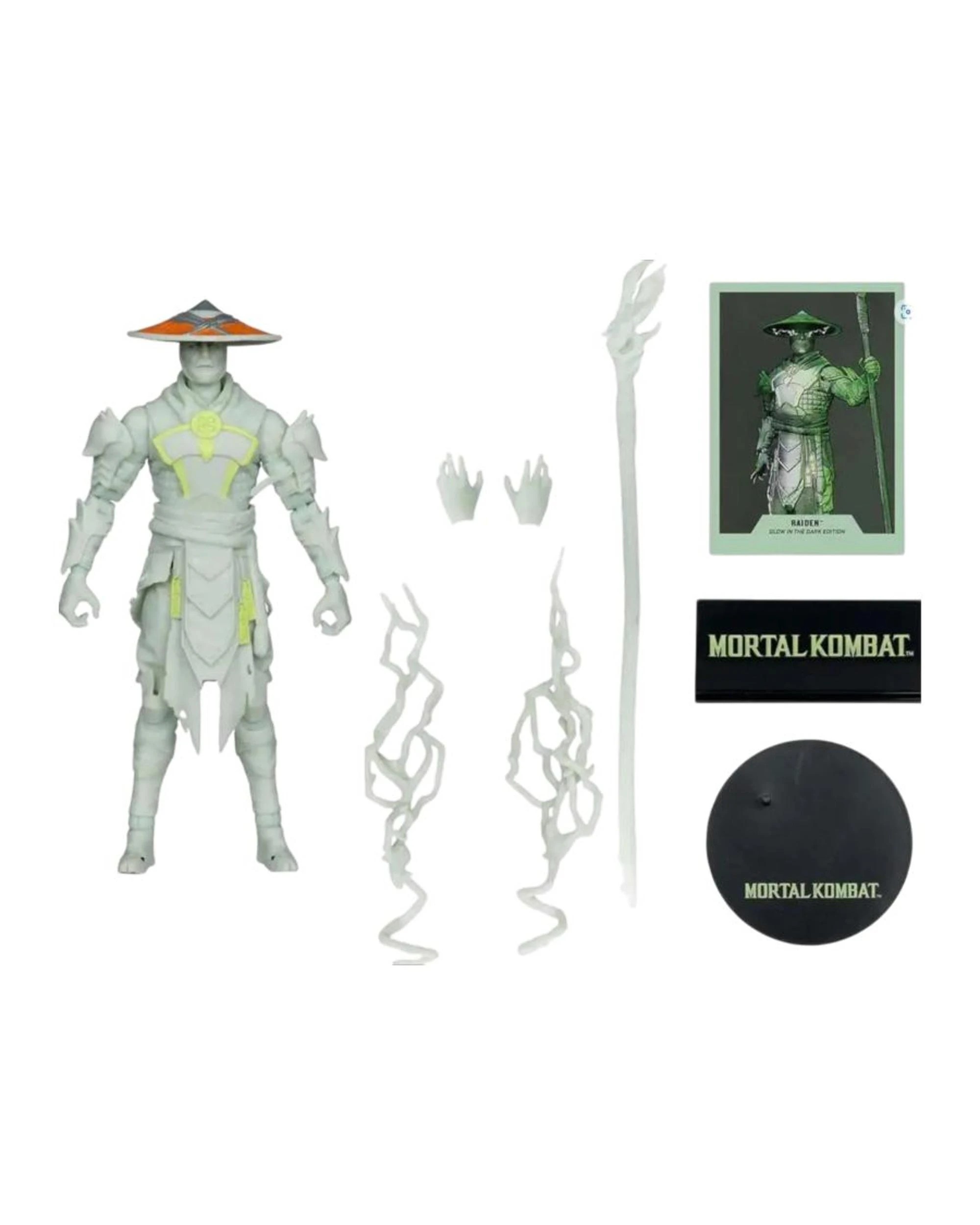 4 Mortal Kombat Raiden Glow in the Dark Edition Gold Label 7 inch Action Figure, 4 of 6