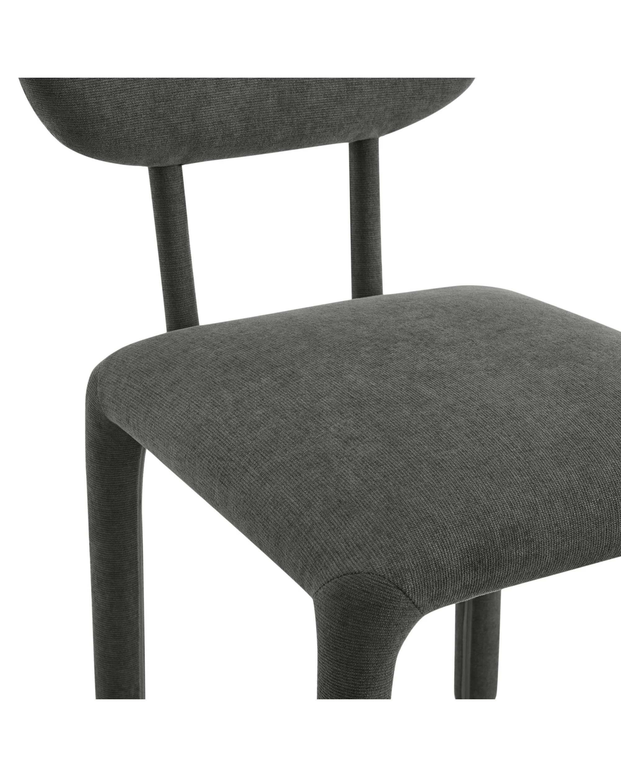7 Kodu Full Upholstered Dining Chairs Set of 2 - Charcoal, 7 of 10