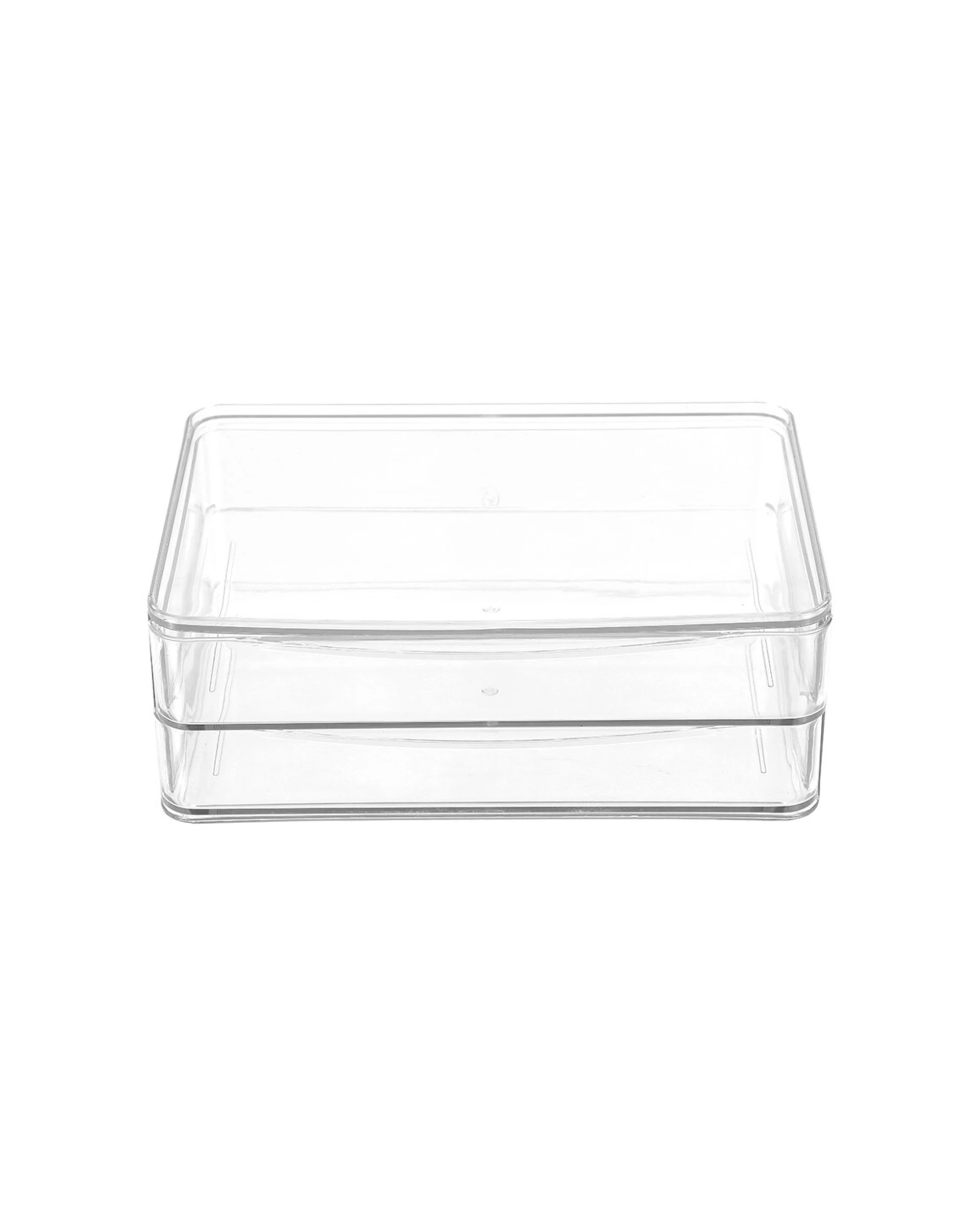 3 Boxsweden Crystal 2-Drawer Storage Unit Compact Durable Plastic Organiser 25x9.5cm - Clear, 3 of 5