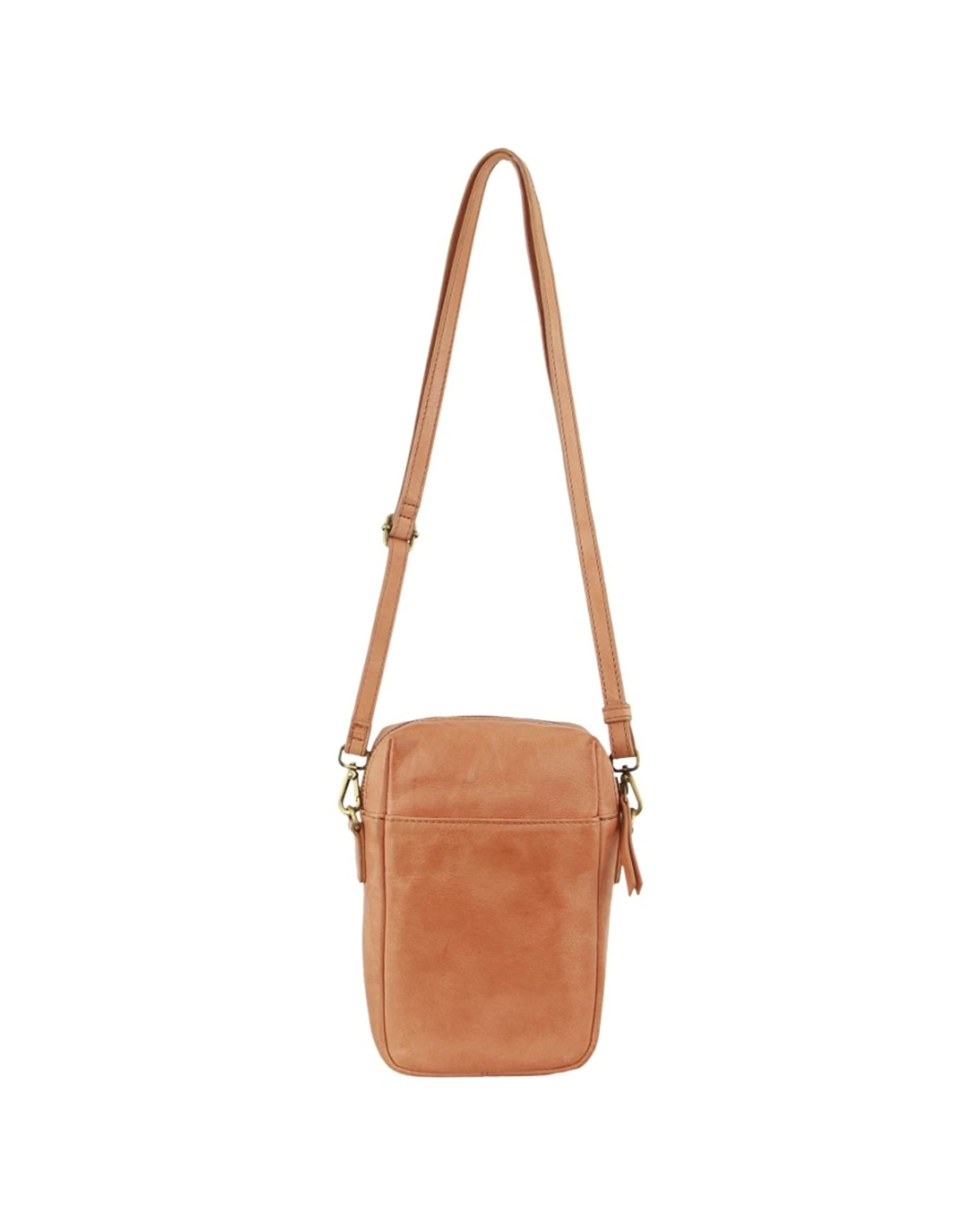 3 Pierre Cardin Leather Embossed Phone Shoulder Crossbody Bag 20x14cm Apricot - Orange, 3 of 3