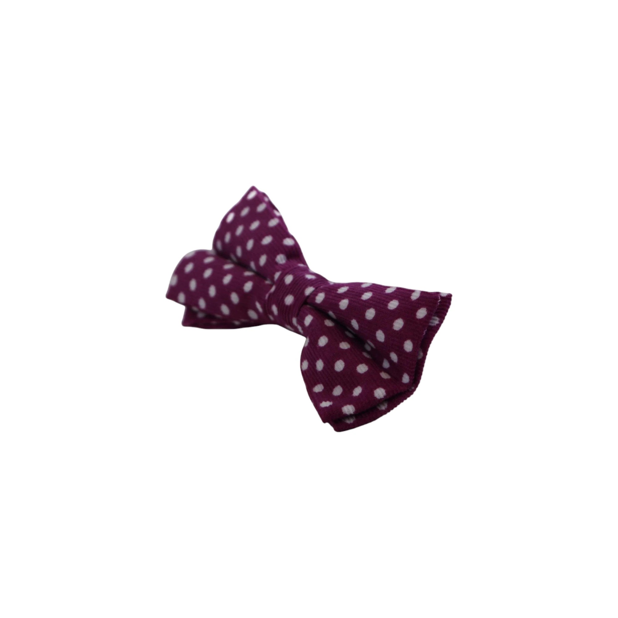 4 Zasel Mens Magenta & White Cord Polka Dot Patterned Bow Tie - Multi, 4 of 4
