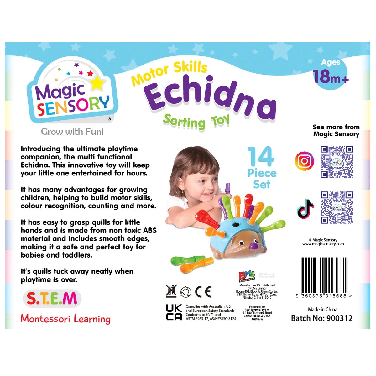 2 Magic Sensory Fine Motor Skills Echidna, 2 of 10