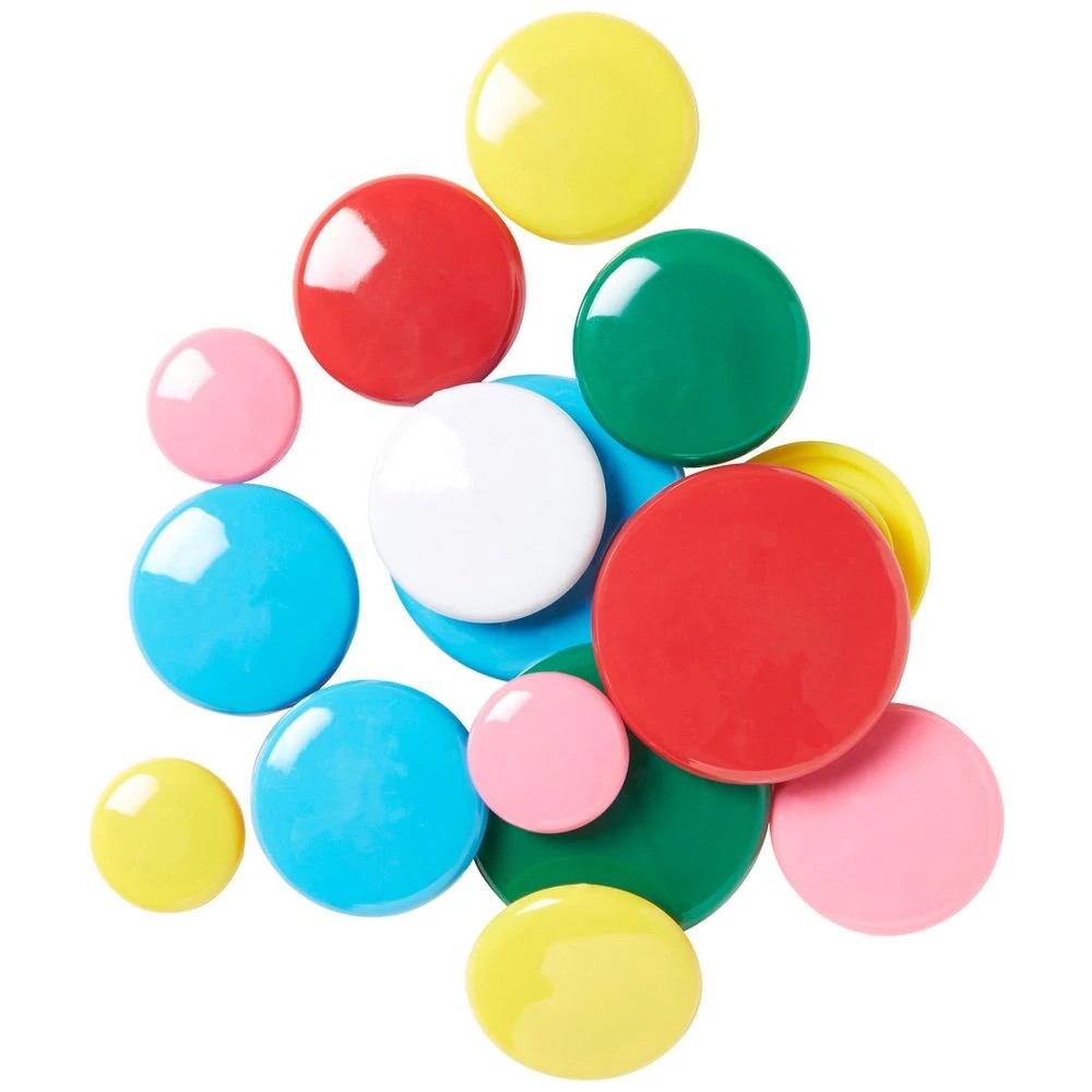 1 J.Burrows Round Magnets Assorted 45 Pack, 1 of 3