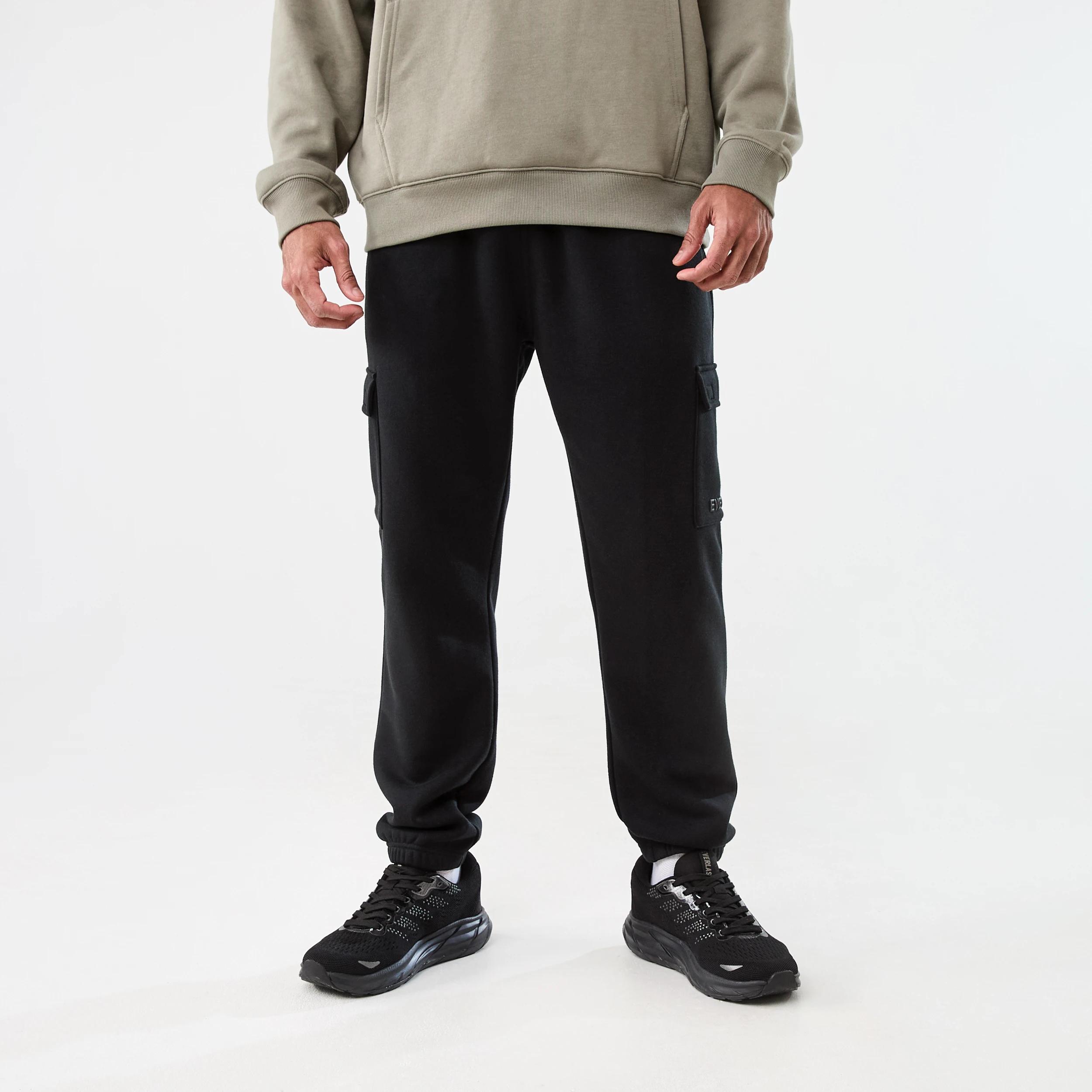 2 Everlast Mens Cargo Trackpants EVERLAST BLACK, 2 of 7