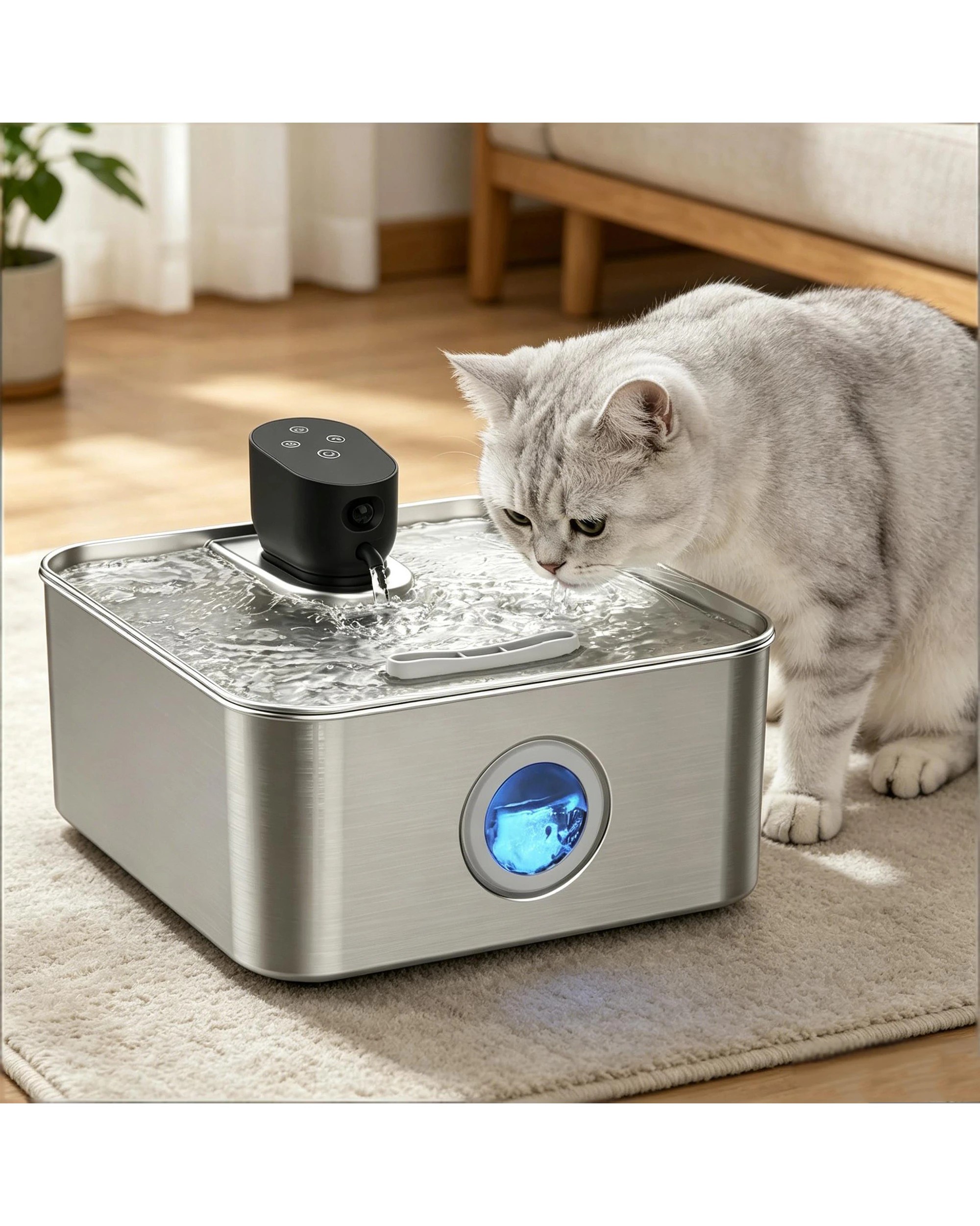 3 Advwin Pet Water Fountain 7L + 6 Pack Filter Replacement, 3 of 8