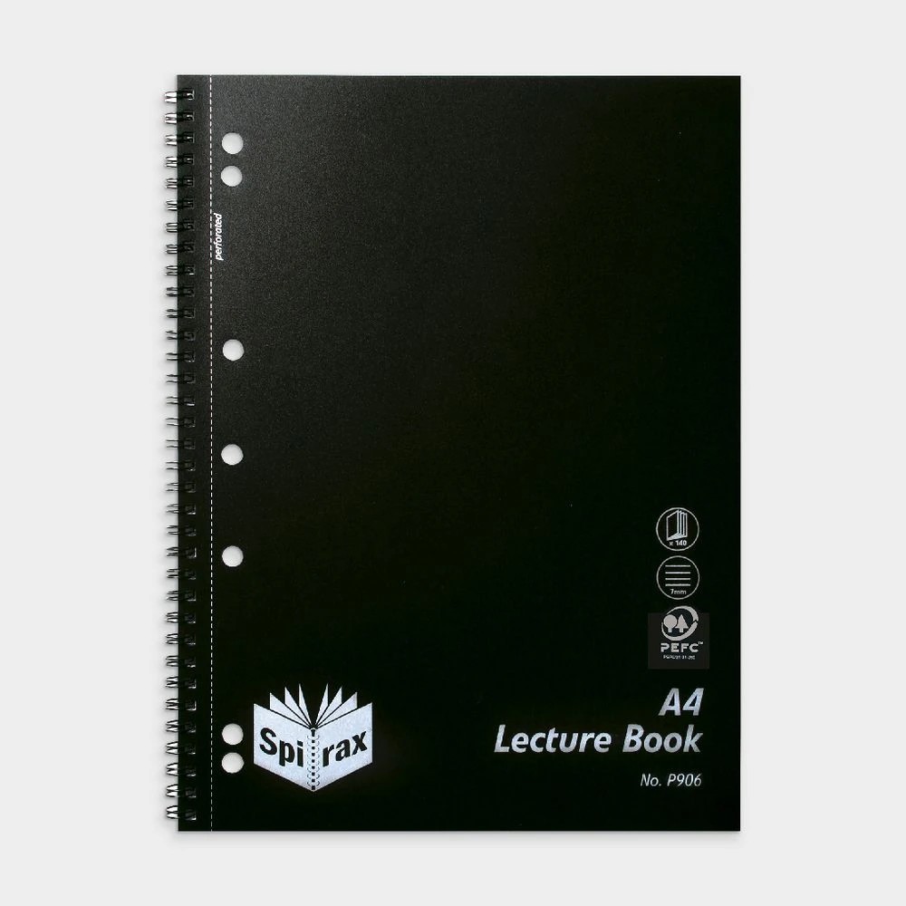 3 Spirax A4 PP Lecture Book 140 Page Black, 3 of 3