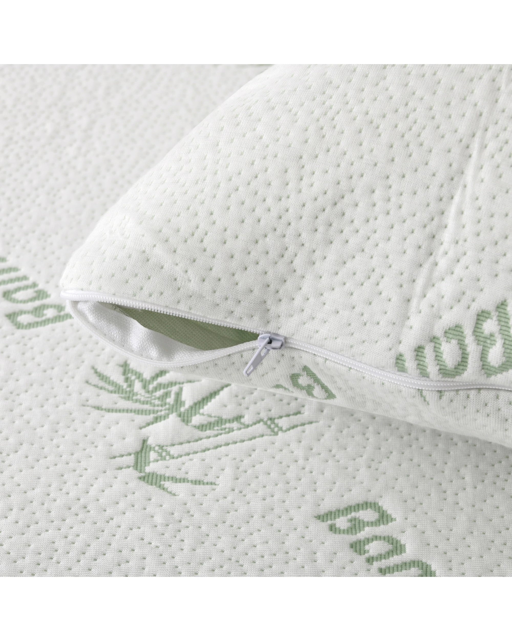 3 Dreamaker Bamboo Knitted Waterproof Pillow Protector Standard 48x73cm (2 Pack) - White, 3 of 4