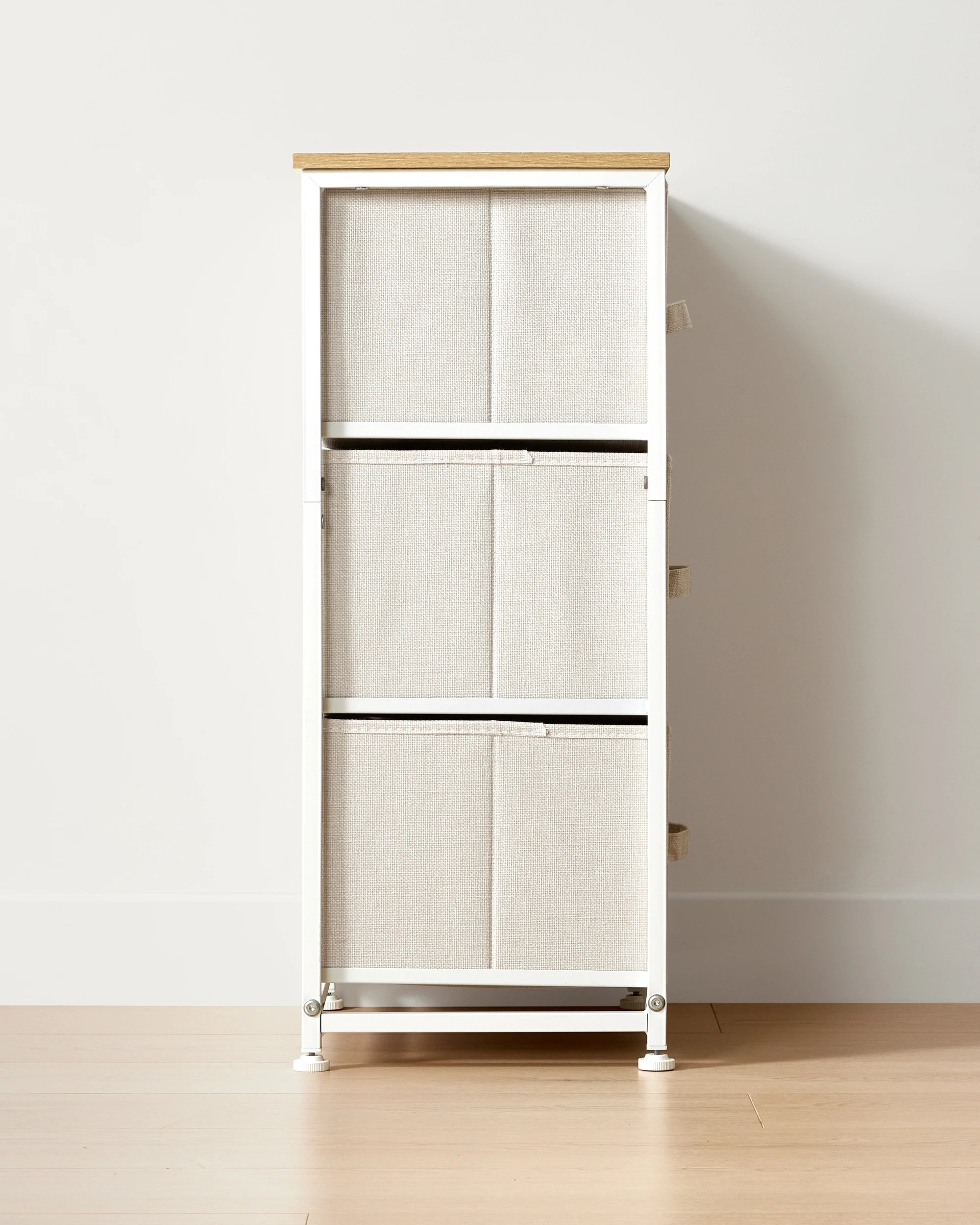 4 Linen Look 3 Drawer Chest - Beige, 4 of 7