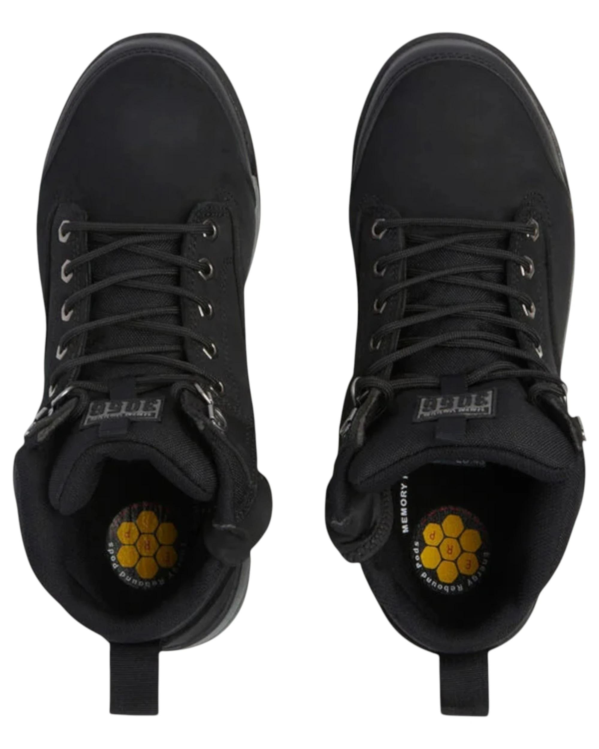 3 Hard Yakka Mens 3056 Lace Boots Zip Steel Top Cap Industrial Boot BLACK, 3 of 7