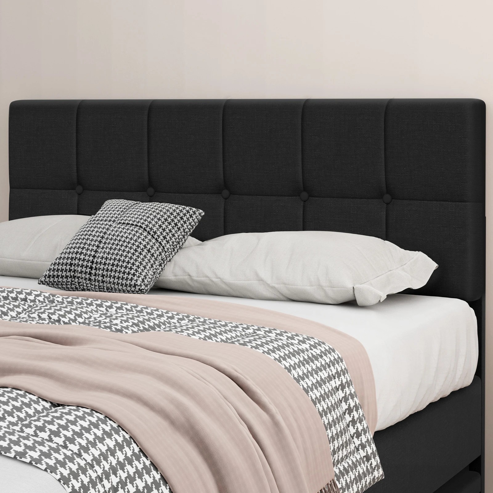 5 Alfordson Bed Frame King Size Platform RGB LED Gas Lift Base Storage - Charcoal, 5 of 10