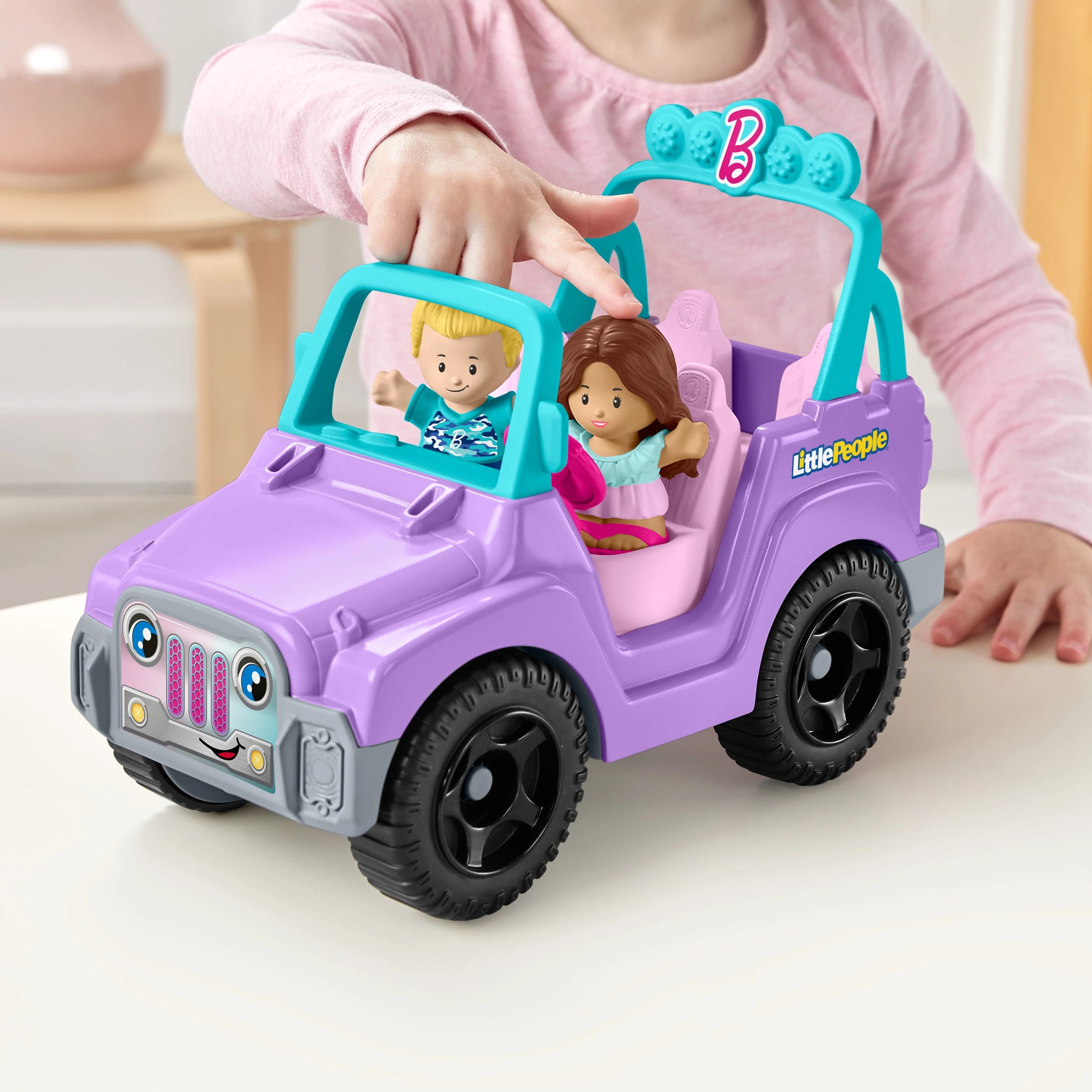 4 Fisher-Price Barbie Little People Beach Cruiser Toy Car, 4 of 6