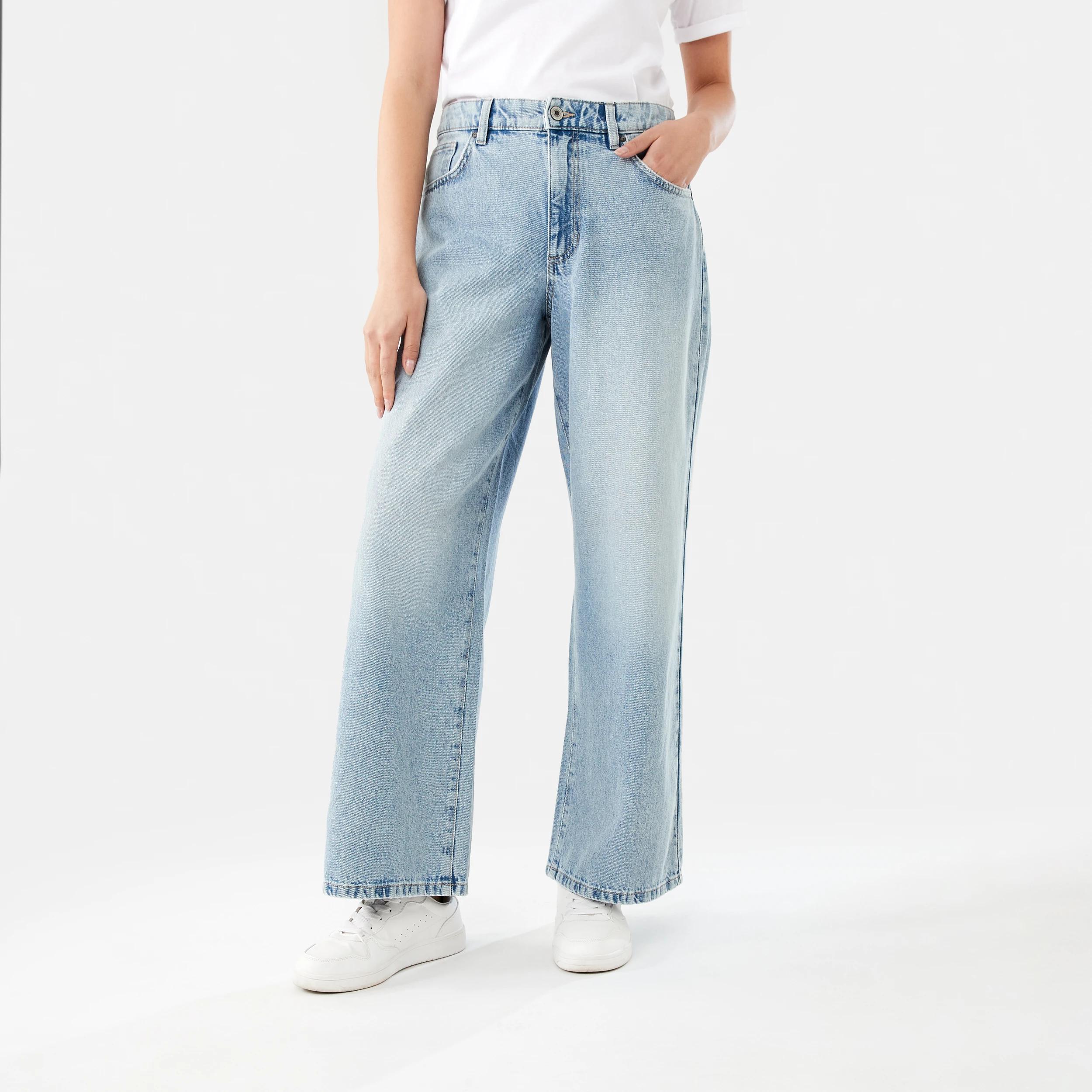 1 Wide Leg Jeans LIGHT WASH DENIM, 1 of 9