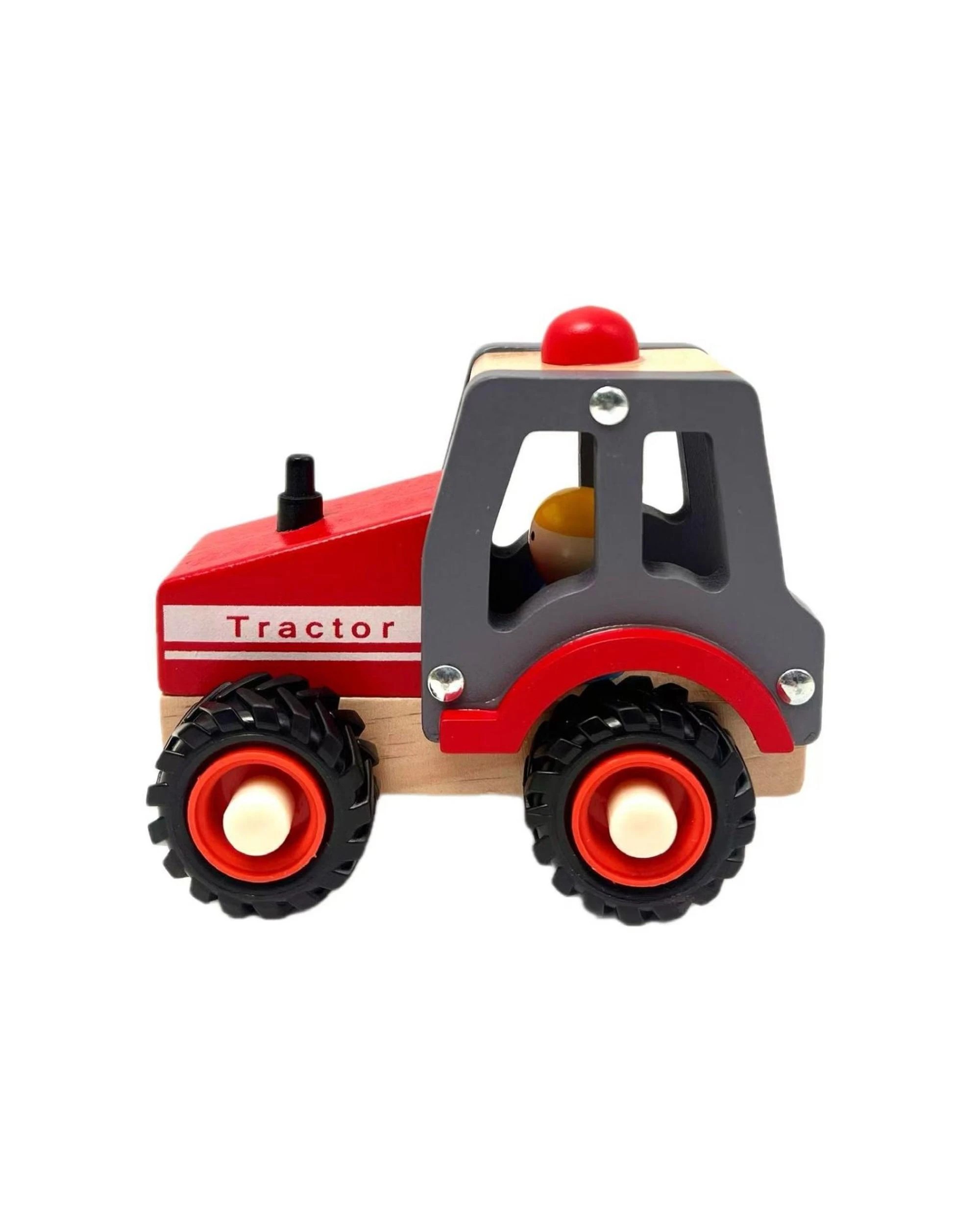 2 Toyslink Wooden Wheelie Tractors Toy Vehicle, 2 of 3