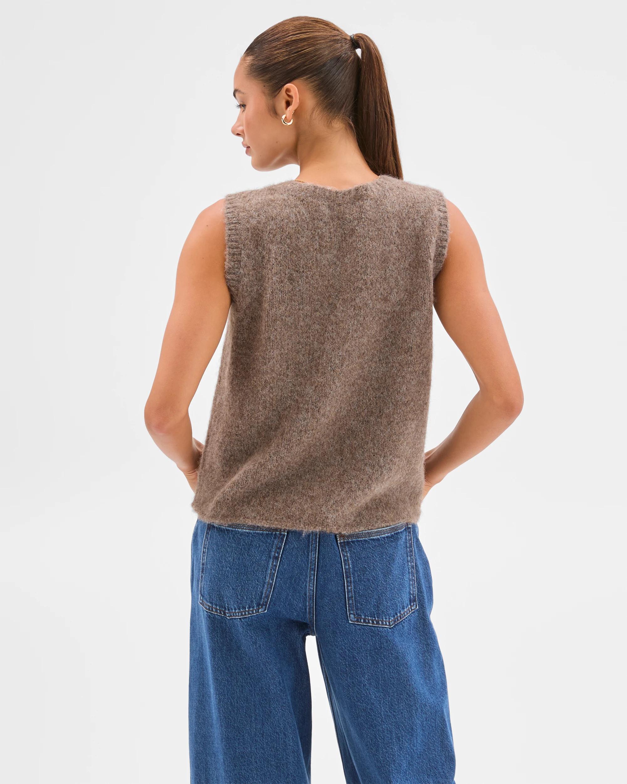 4 Lily Loves Fluffy Knit Vest CEDAR MARLE, 4 of 8