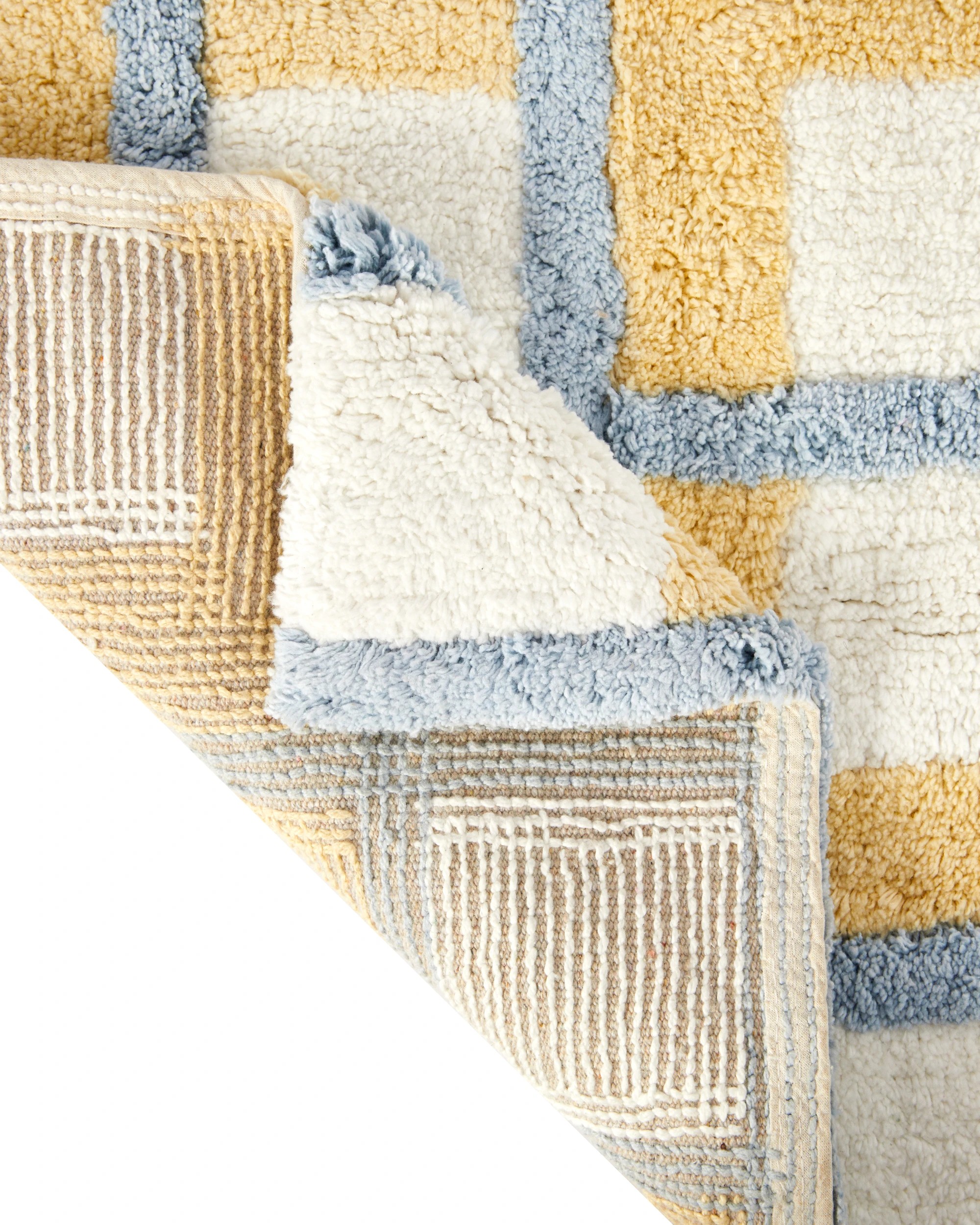 2 Check Bath Mat - Blue and Yellow, 2 of 5