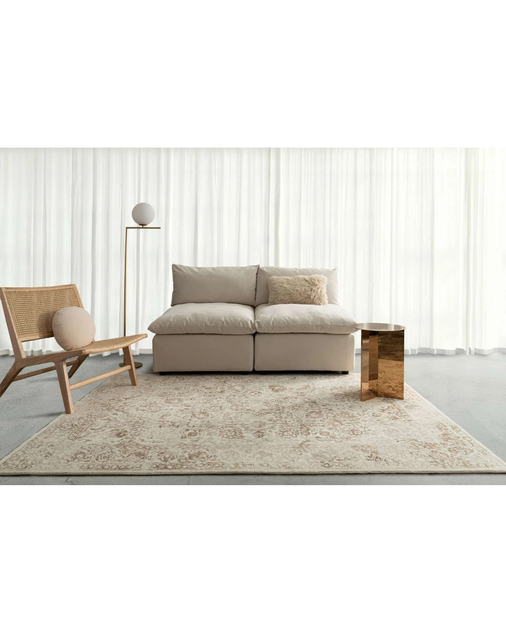 2 Loopsie Jaya Floral Washable Rug-330cm x 240cm - White, 2 of 7