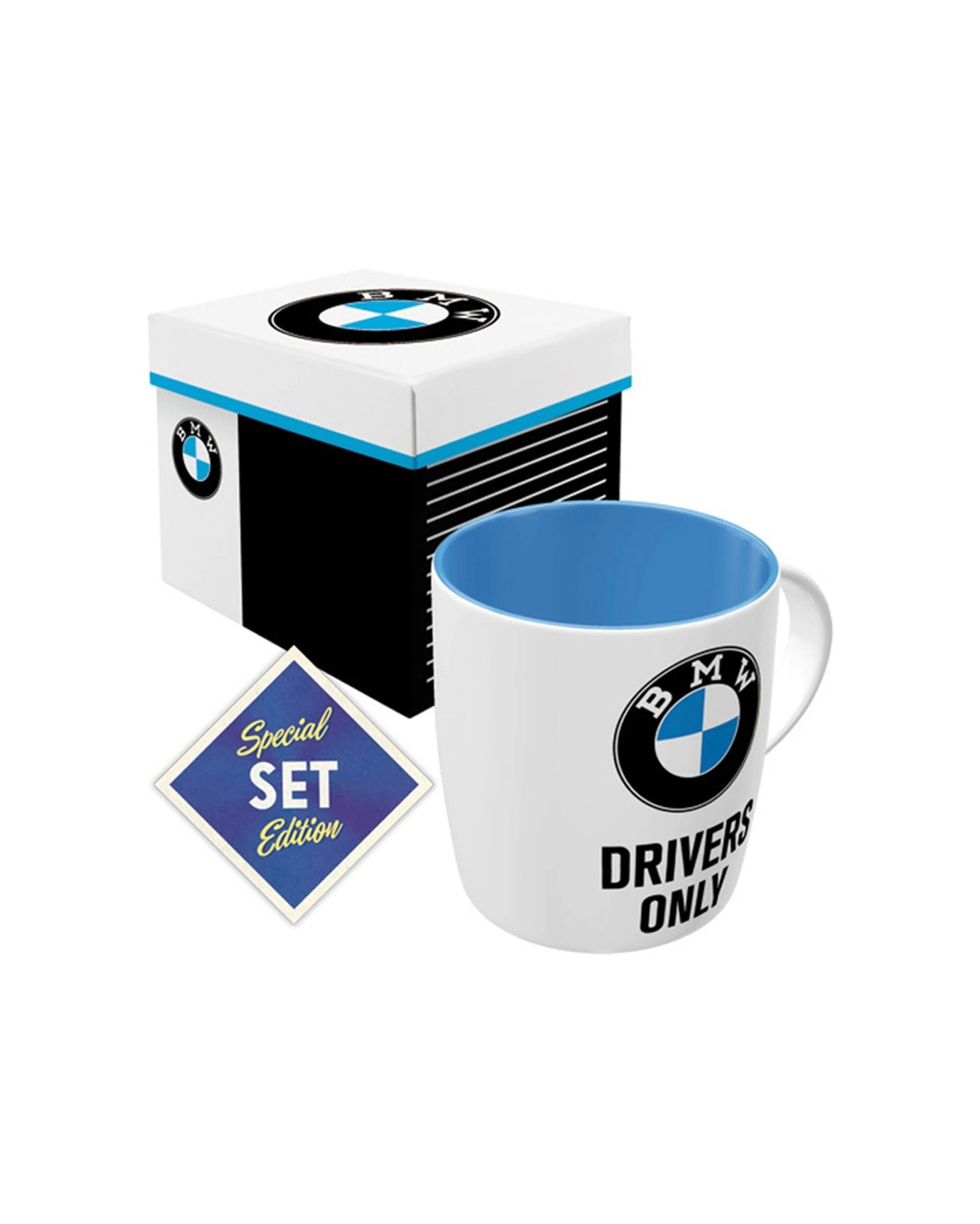 6 Nostalgic-Art 4PK Ceramic Mug 330ml Retro Design - Gift Box Combo BMW Drivers Only - White, 6 of 6