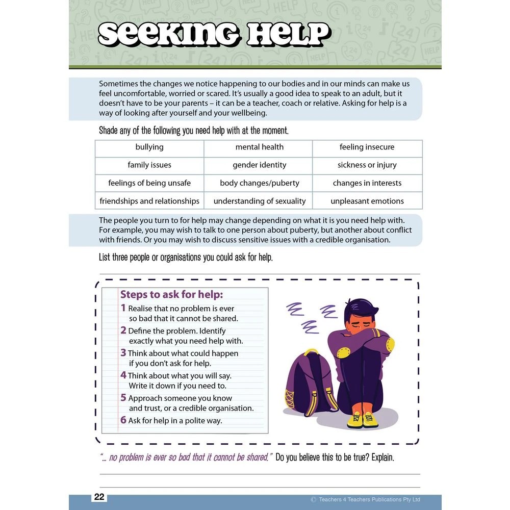 3 My Wellbeing Journal Year 7 & 8, 3 of 4