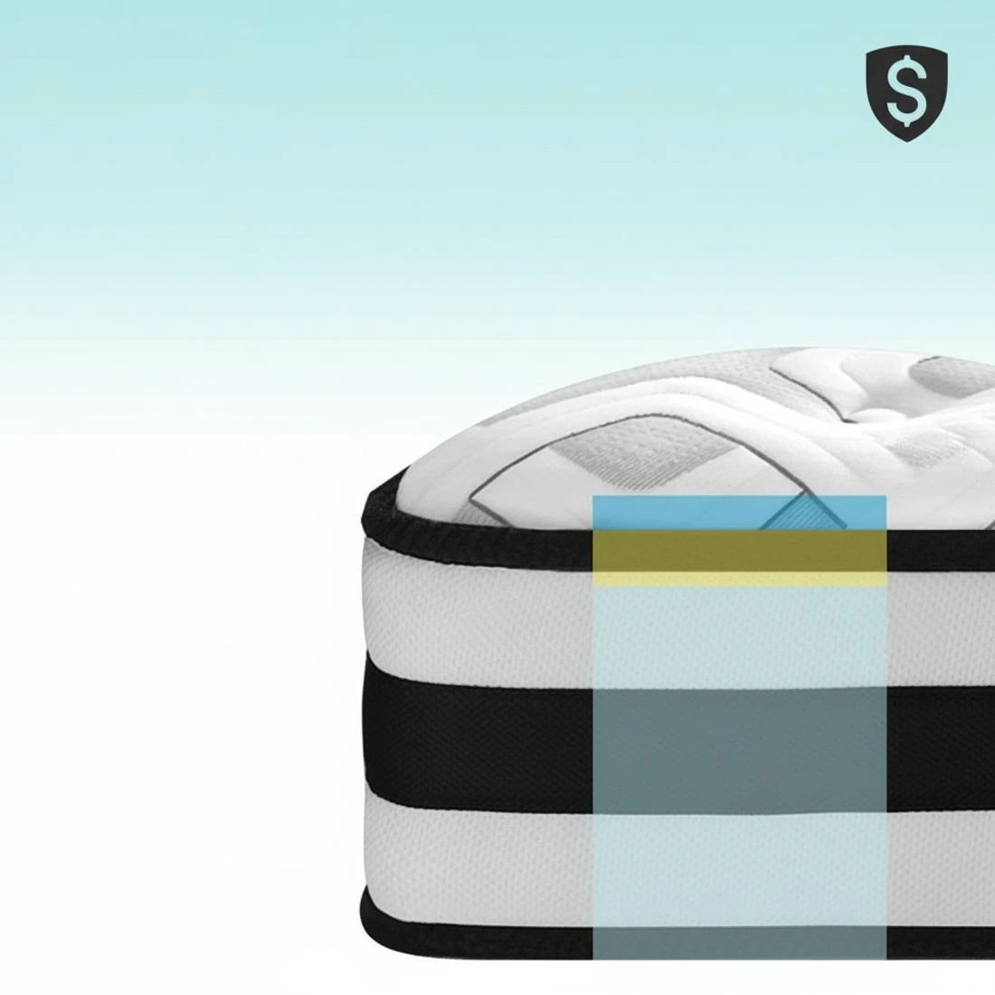 5 Giselle Bedding 24cm Mattress Super Firm Double - Double Bed - White, 5 of 5