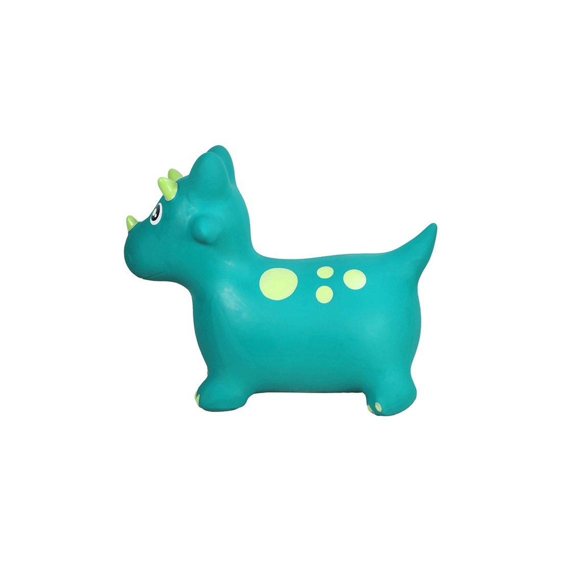 2 Kaper Kidz Bouncy Rider Spike The Triceratops Kids Ride On Toy 12m Teal Colour - Green, 2 of 2