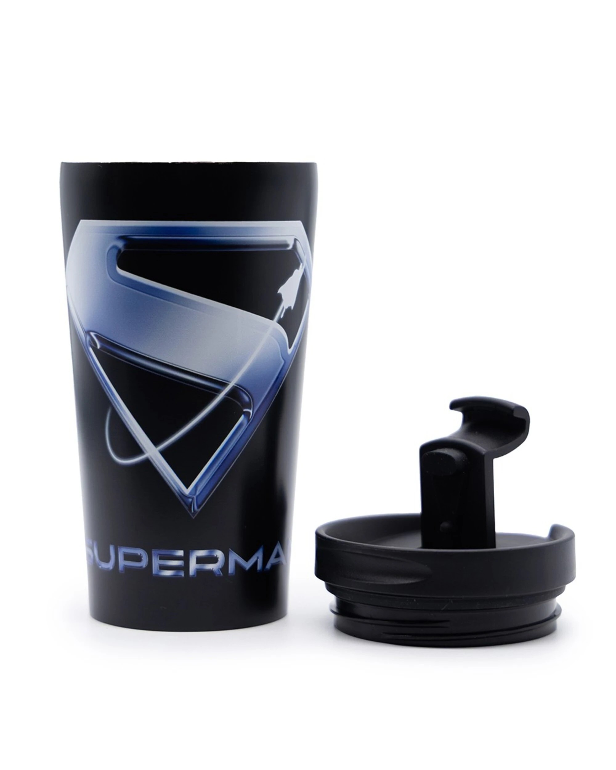 3 DC Comics - Superman 2025 - Superman Shield Travel Mug - Black, 3 of 3