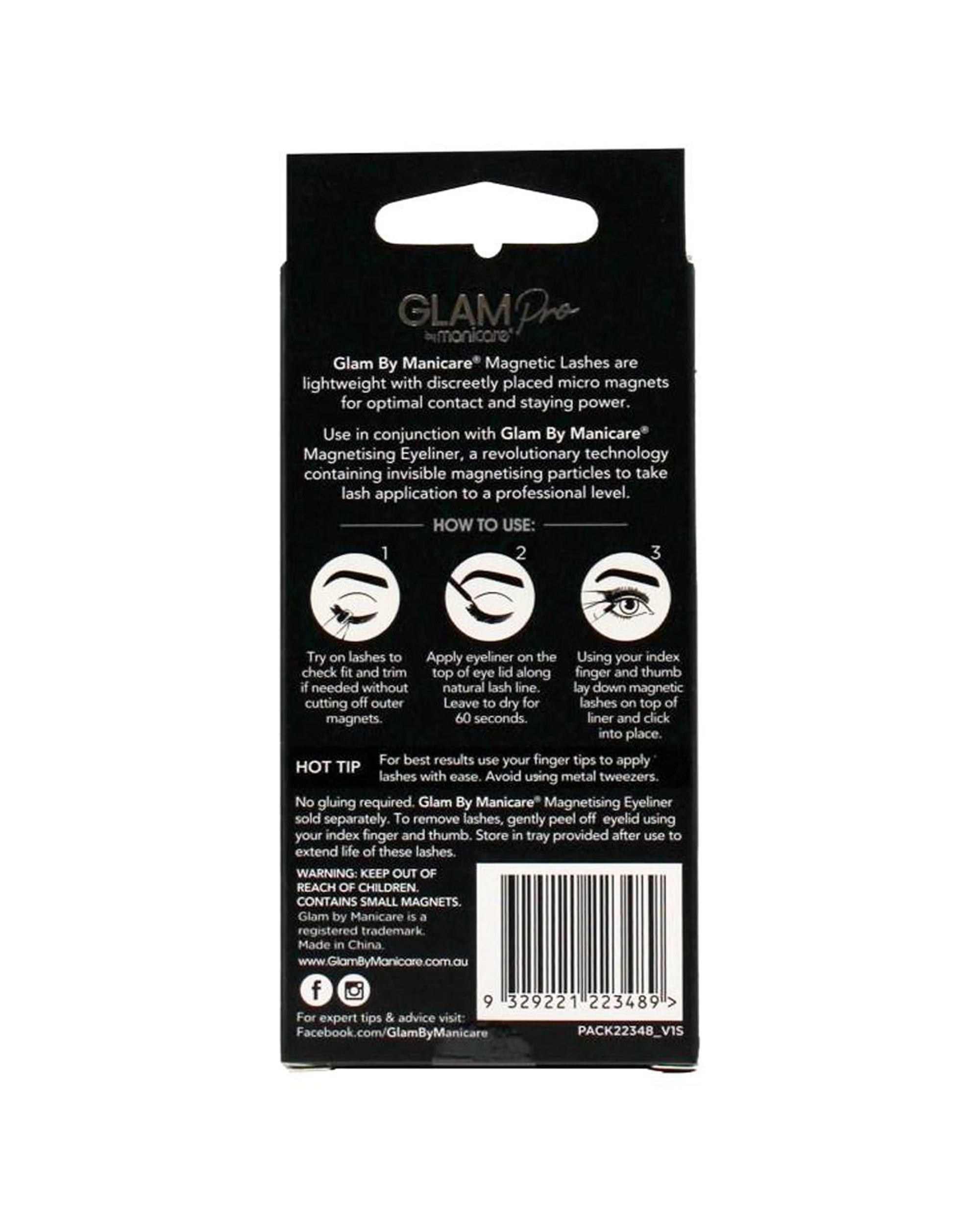 3 Manicare 6PK Glam Pro Magnetic Lashes Charlotte Lightweight - Black, 3 of 3