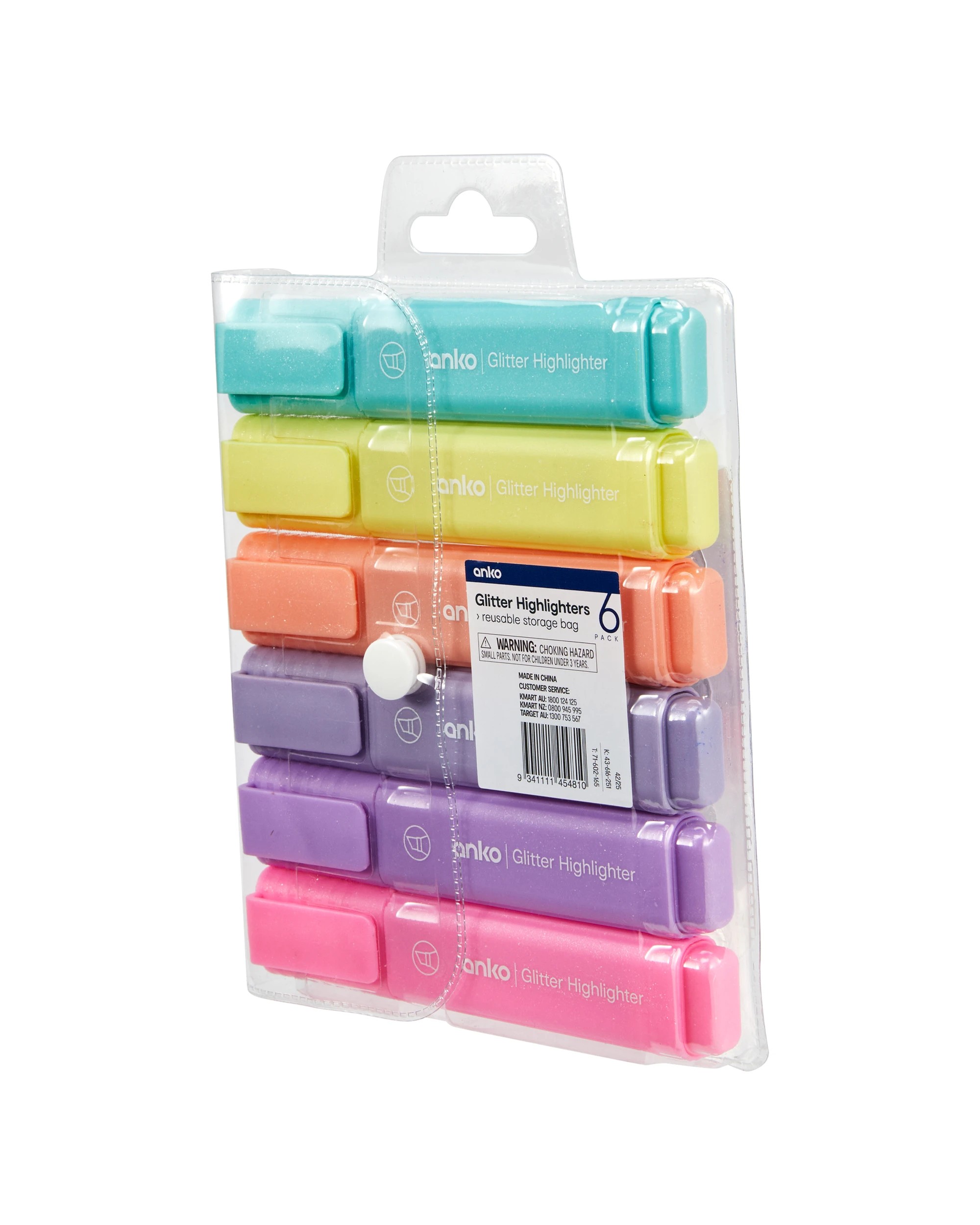 2 6 Pack Glitter Highlighters, 2 of 7