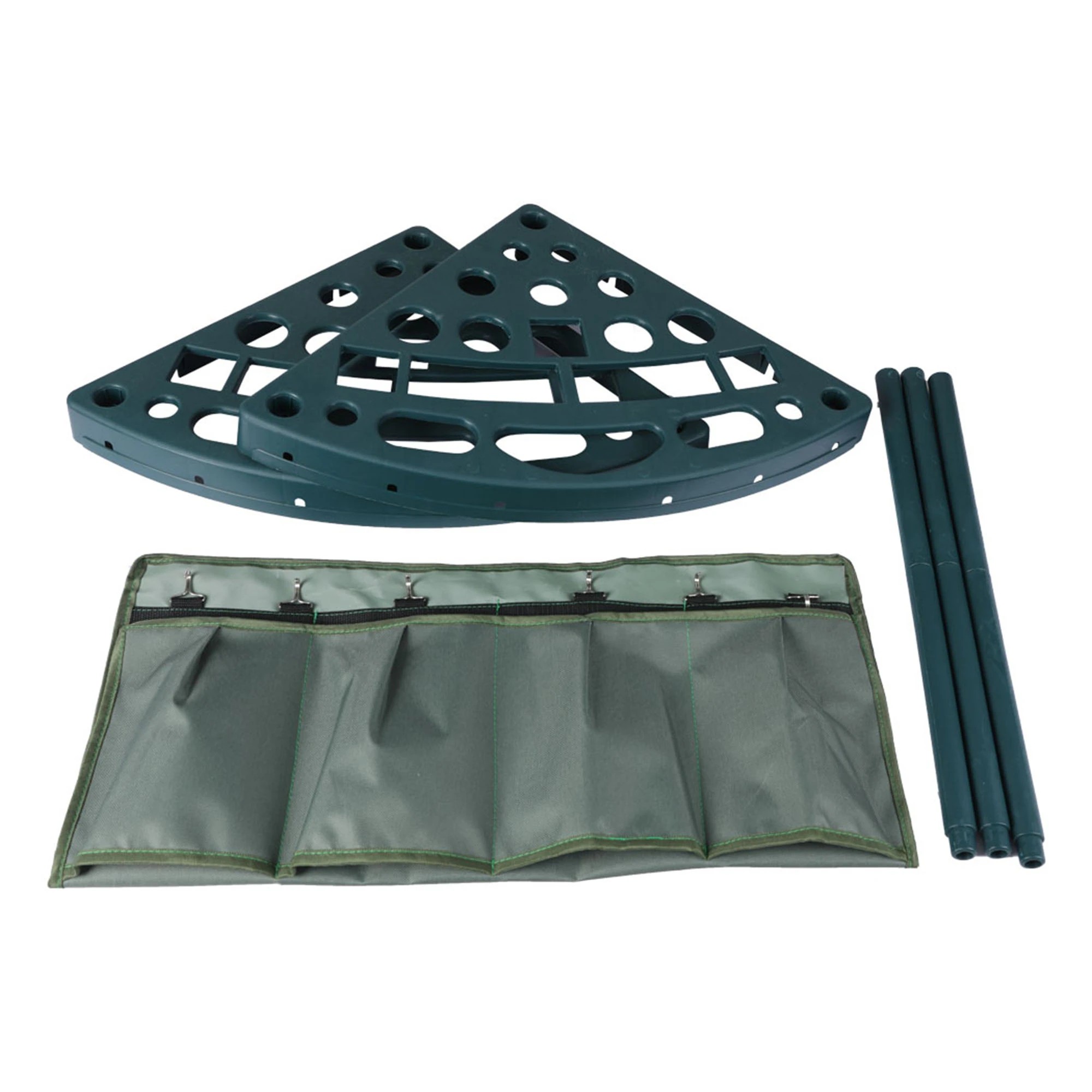 3 Lambu Garden Tools Rack Shed Storage Long Short Handles Organizer Holder - Green, 3 of 5