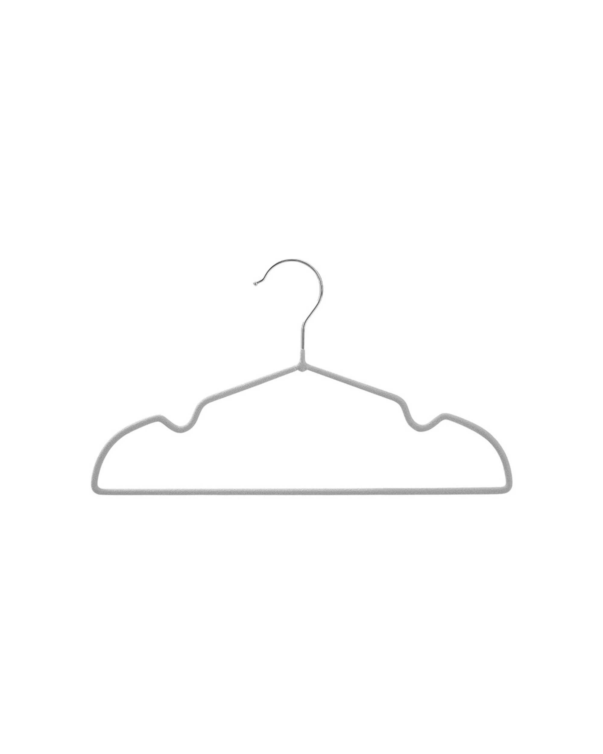 5 Boxsweden 6x 10PK Hangit Suede Kids Wardrobe Clothes Hangers 30cm - Grey, 5 of 6