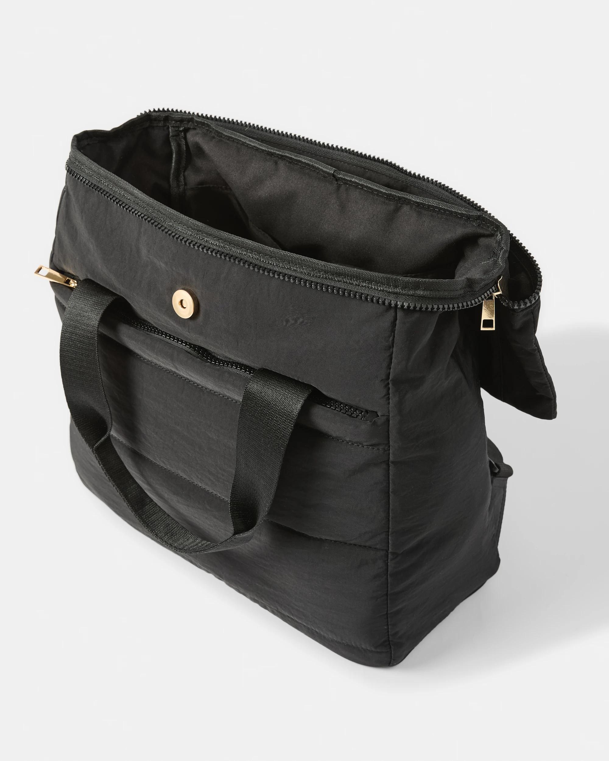 4 Padded Nylon Backpack Black, 4 of 6