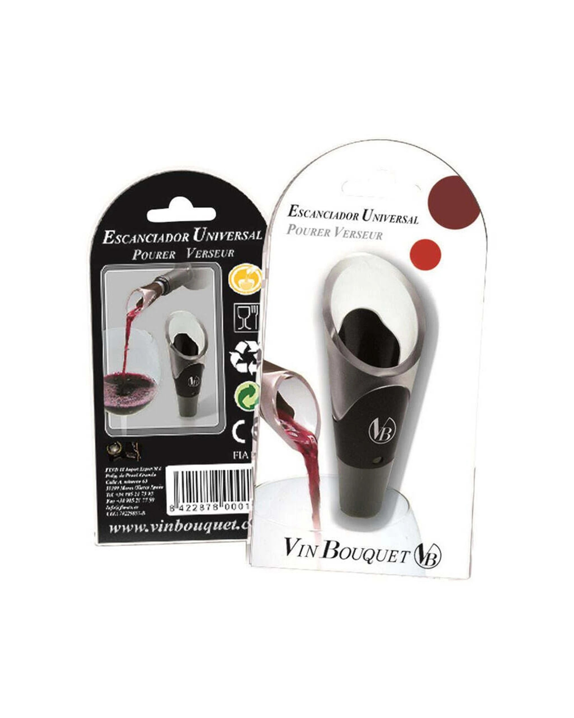1 Vin Bouquet Red Wine Bottle Pourer Dispenser Spout Easy Pour Design - Clear, 1 of 1