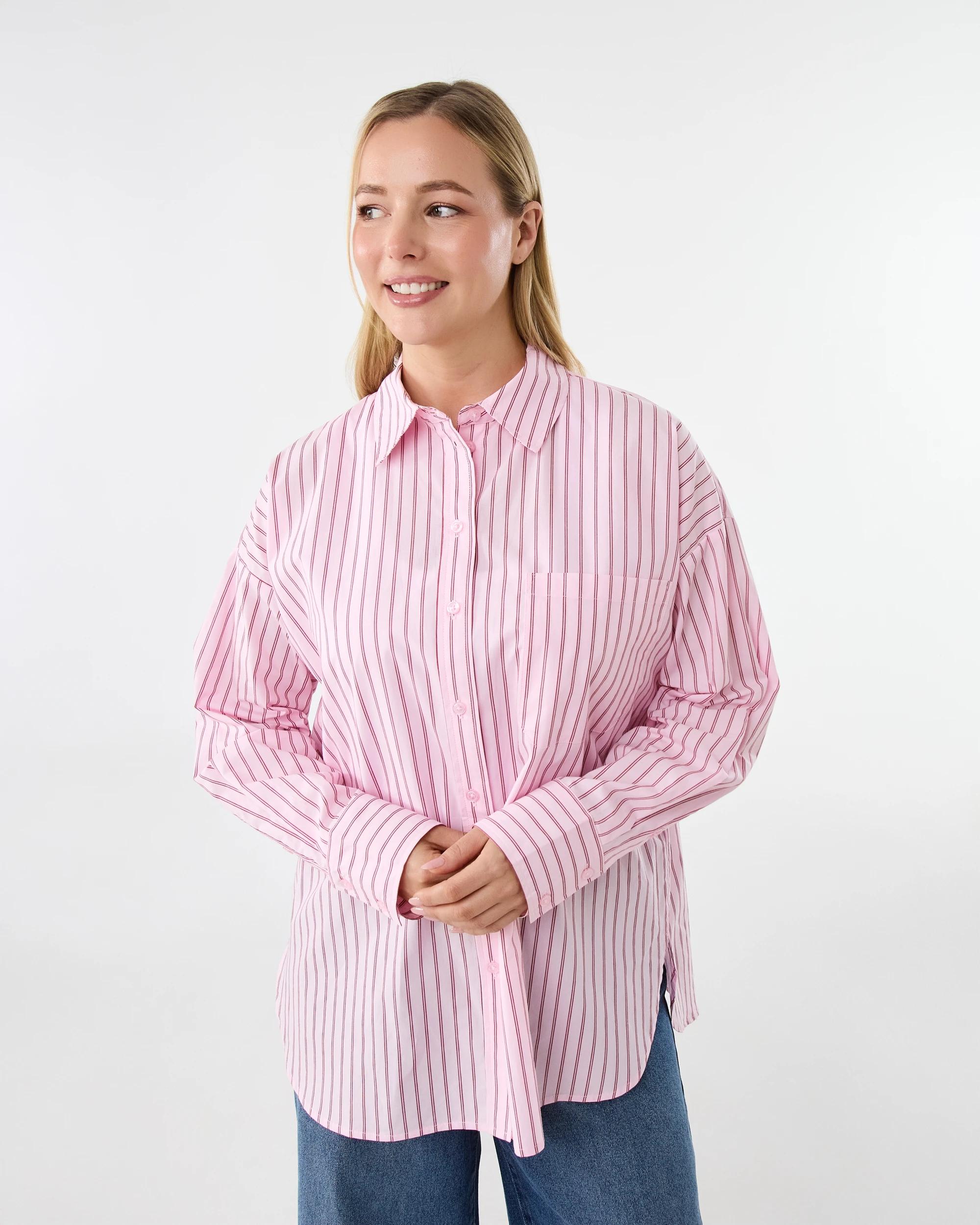 2 Long Sleeve Oversized Stripe Shirt Balle Strp, 2 of 10