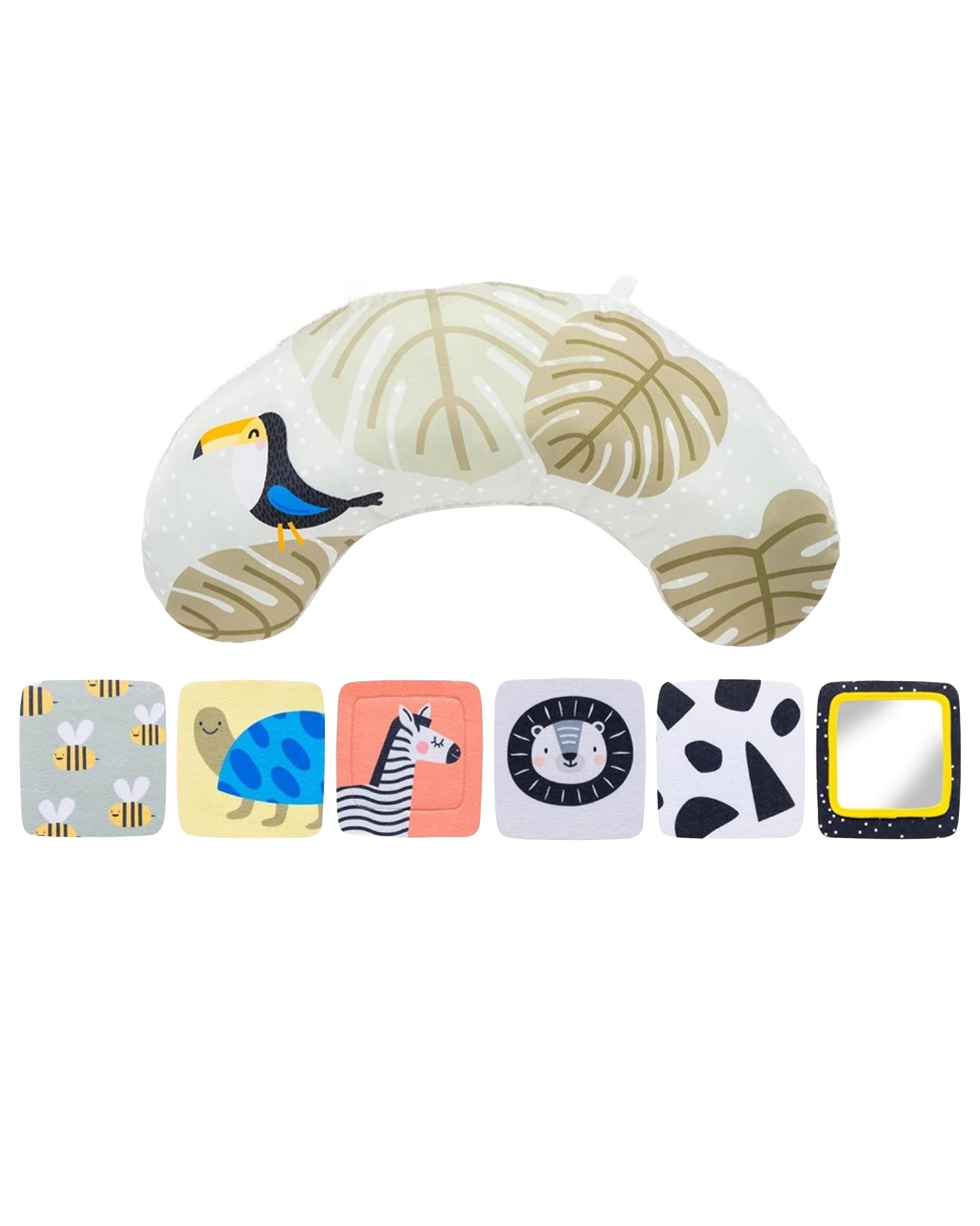 1 Taf Toys Tummy-Time Set Ergonomic Support Baby Play Mat With Cards - Multi, 1 of 2