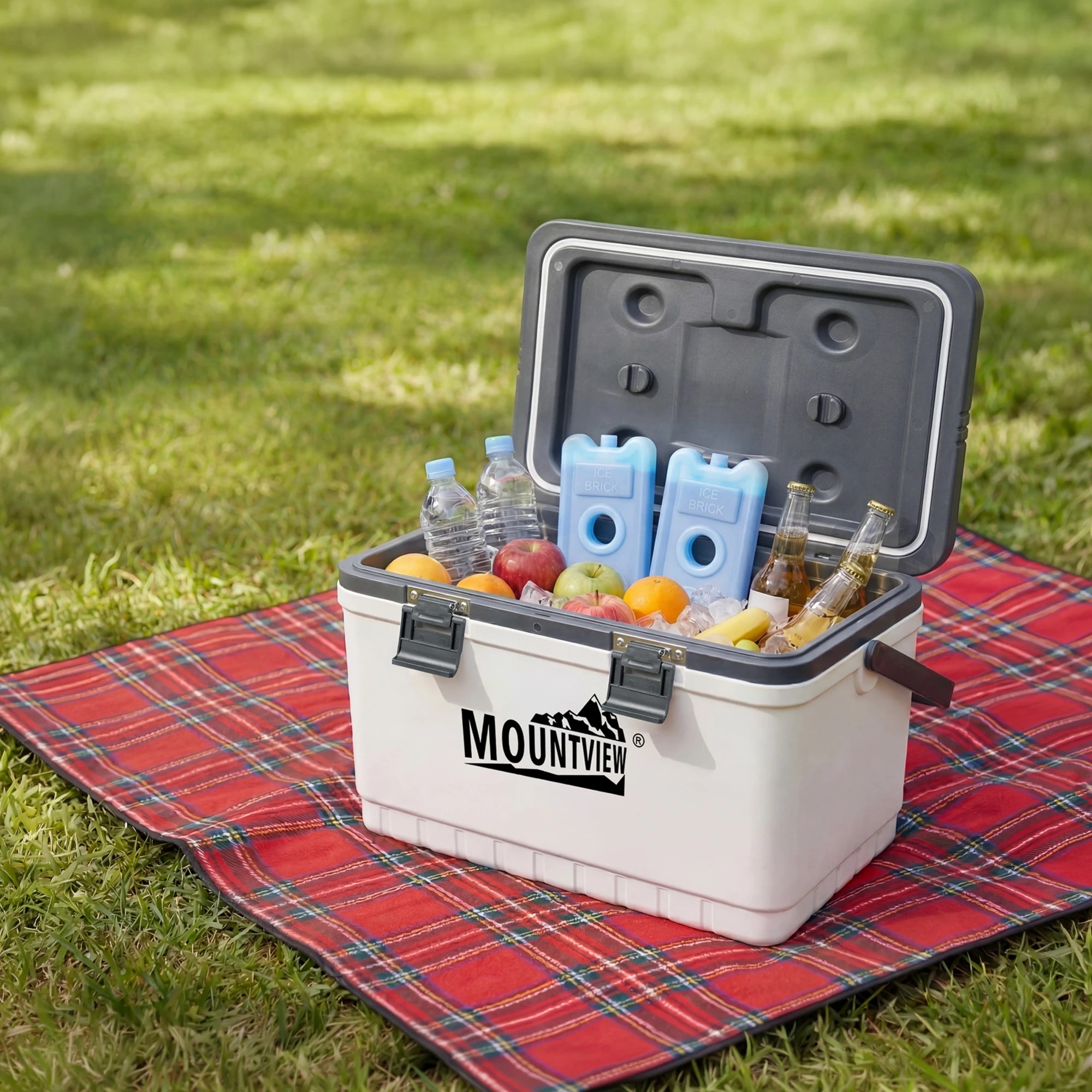 8 Mountview 22L Cool Box Portable Waterproof Outdoor Camping Hiking Food Storage - White, 8 of 9