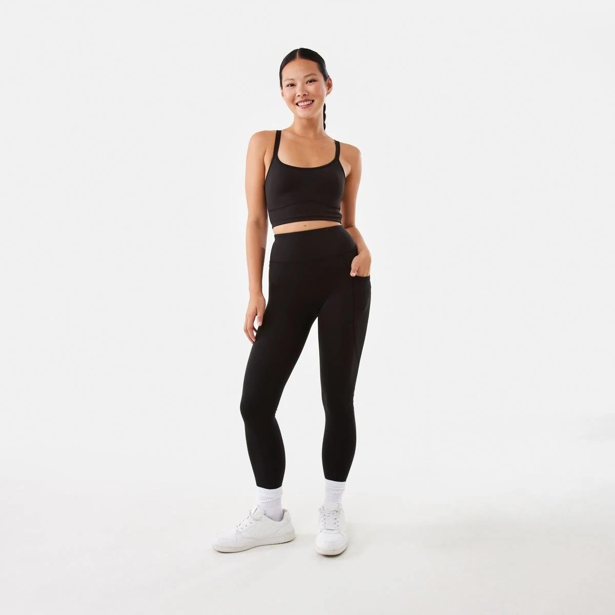2 Active Womens Moulded Crop Top BLACK, 2 of 8