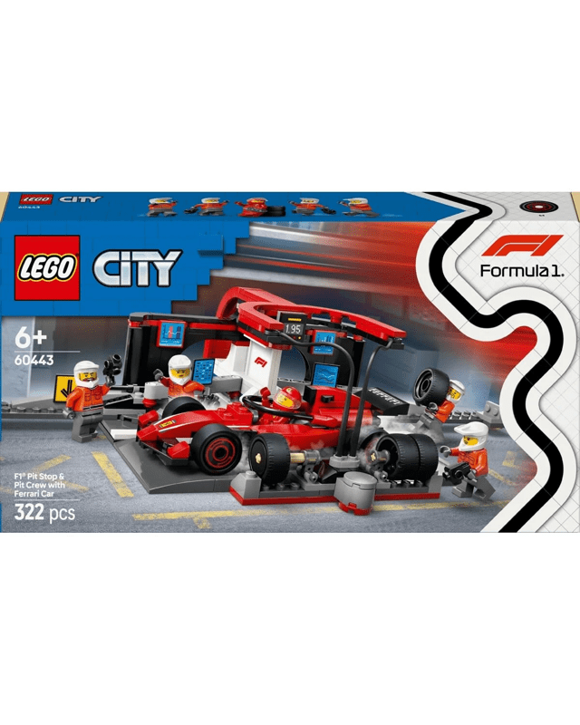 LEGO City F1 Pit Stop & Pit Crew with Ferrari Car 6