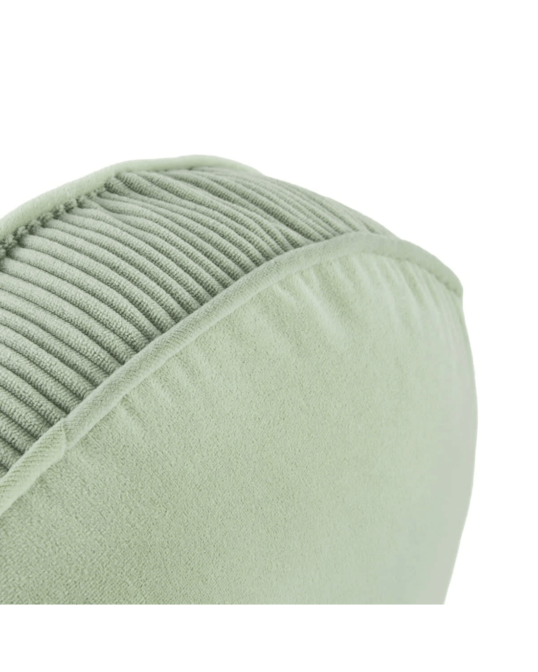 4 40cm Velvet Round Cushion - Seagrass, 4 of 4