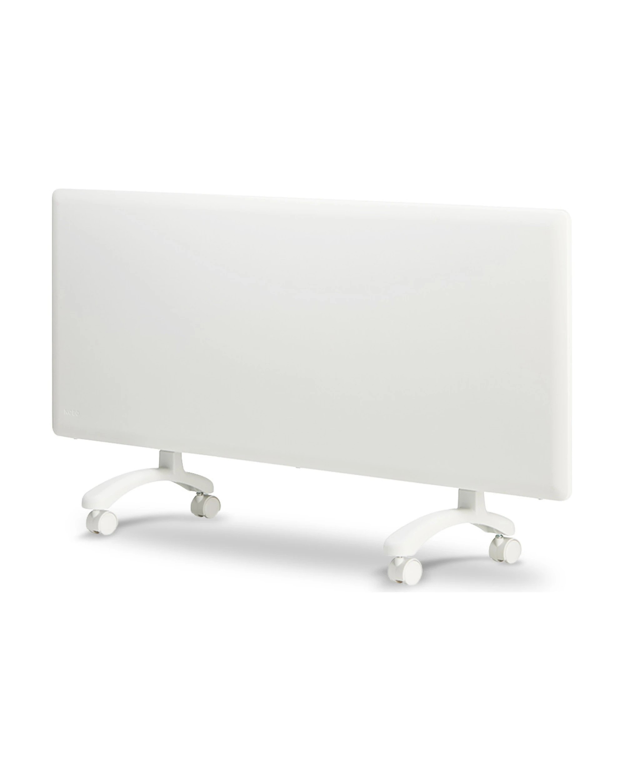 1 Nobo 1500W Electric Panel Heater with Thermostat and Castors - White, 1 of 8
