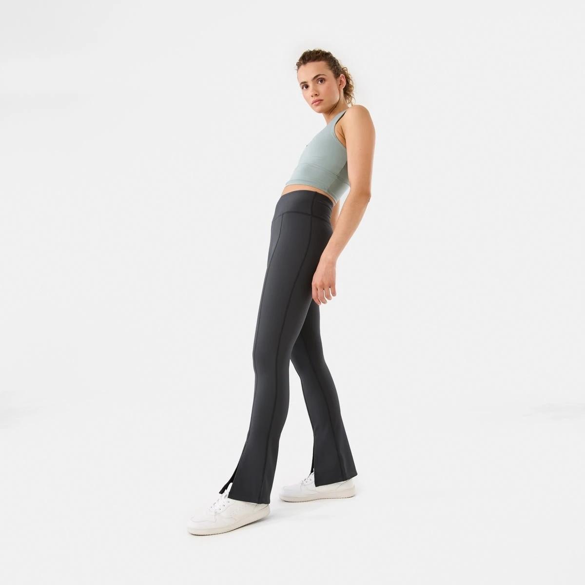 3 Active Womens Studio Flare Leggings DARKISH GREY, 3 of 7
