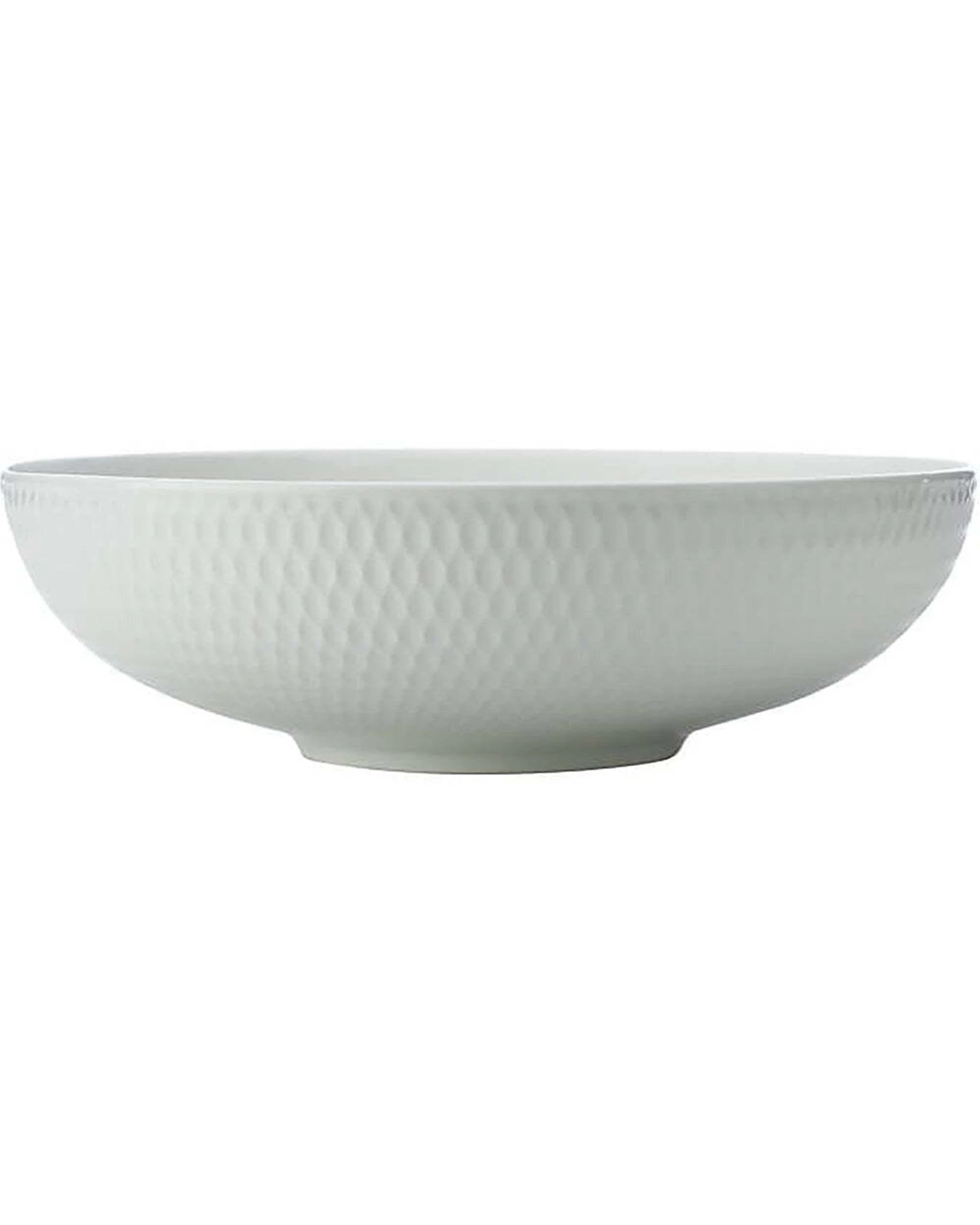 2 Maxwell & Williams 2PK White Basics Diamonds Round Serving Bowl 25cm Porcelain - White, 2 of 2