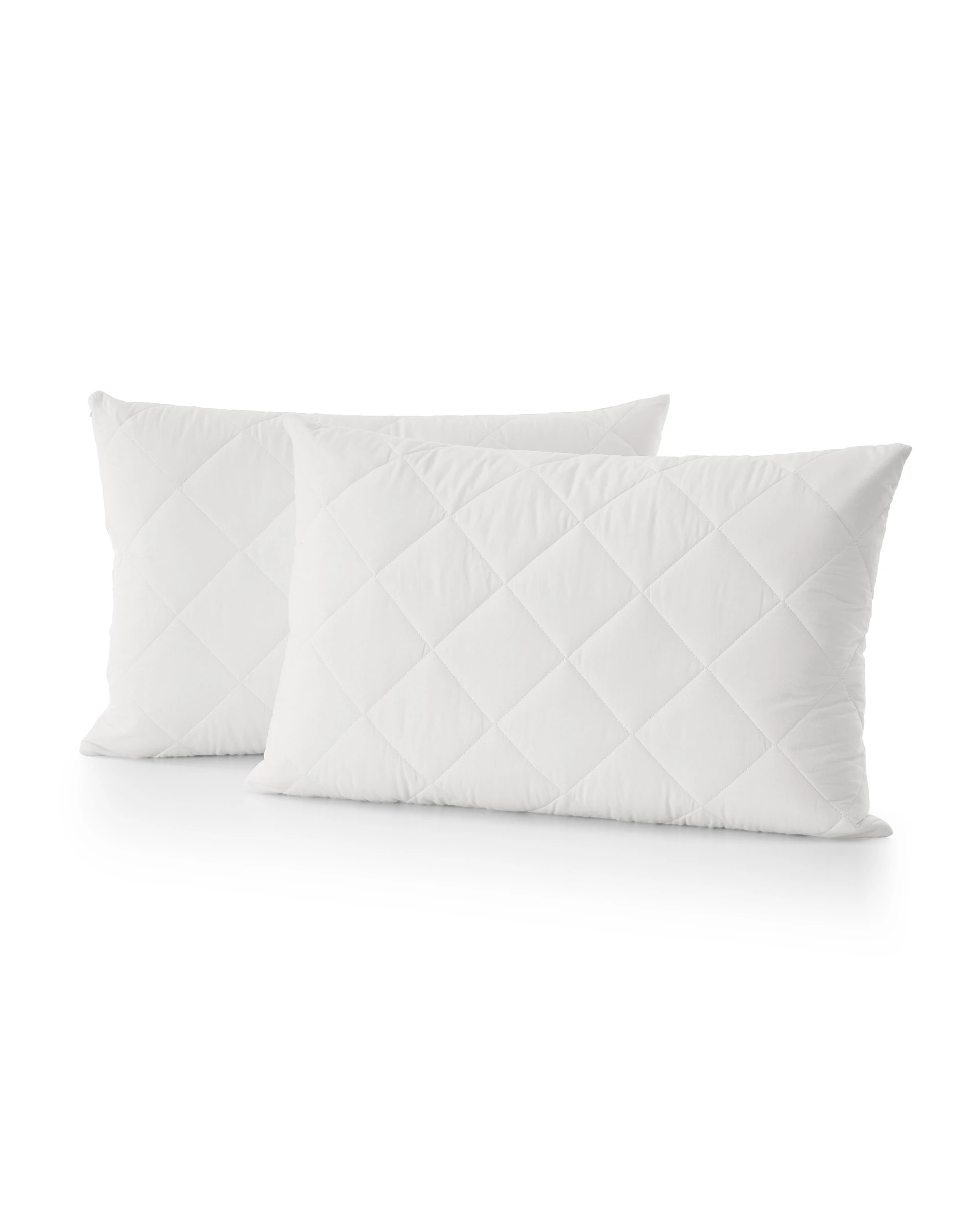 2 ESSN Healthguard Allergy Sensitive Cotton Cover Quilted Waterproof Pillow Protector (Twin Pack) Standard - White, 2 of 9