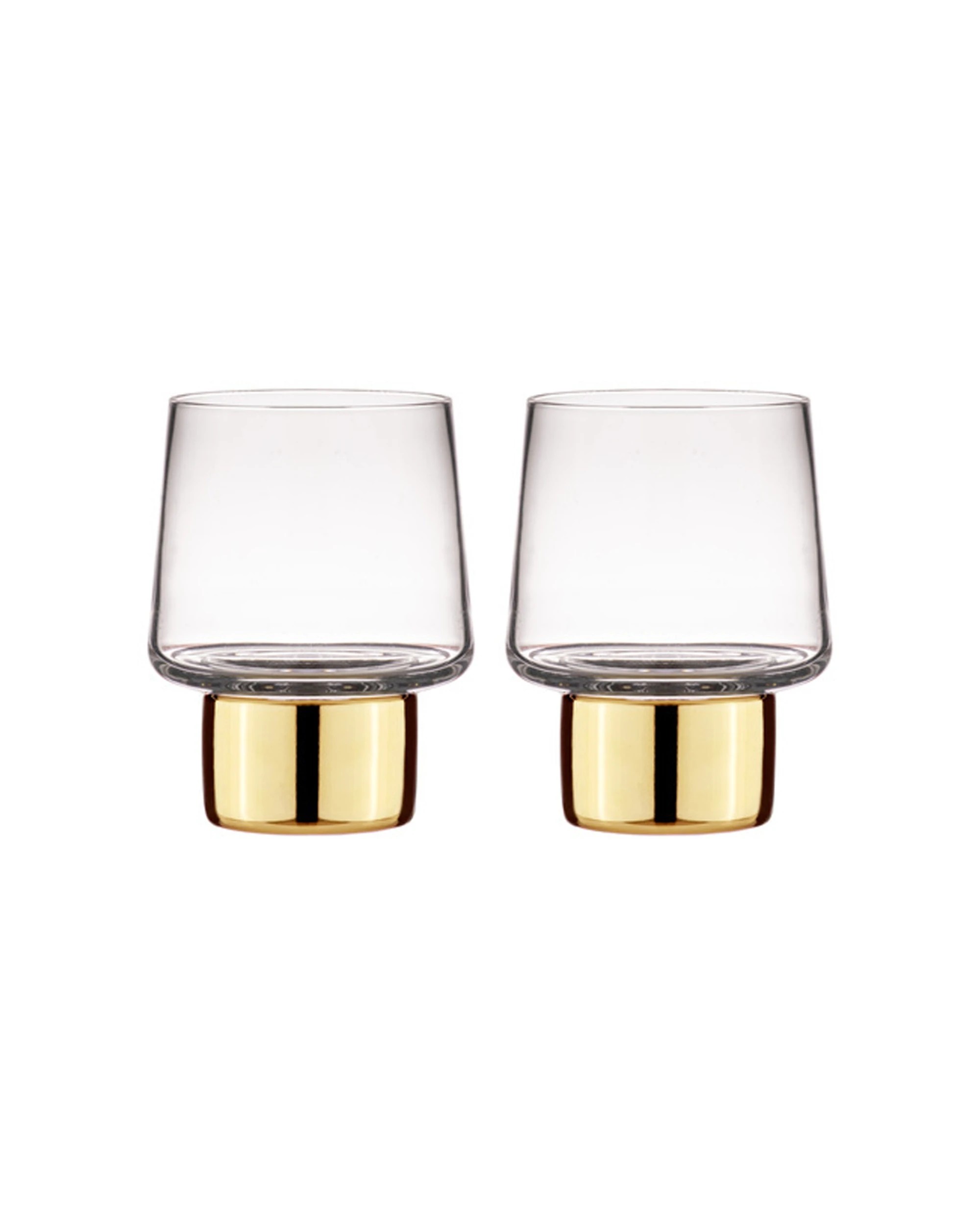 1 Ladelle 2PK Aurora Glass Tumbler Cup Set 200ml - Gold, 1 of 1