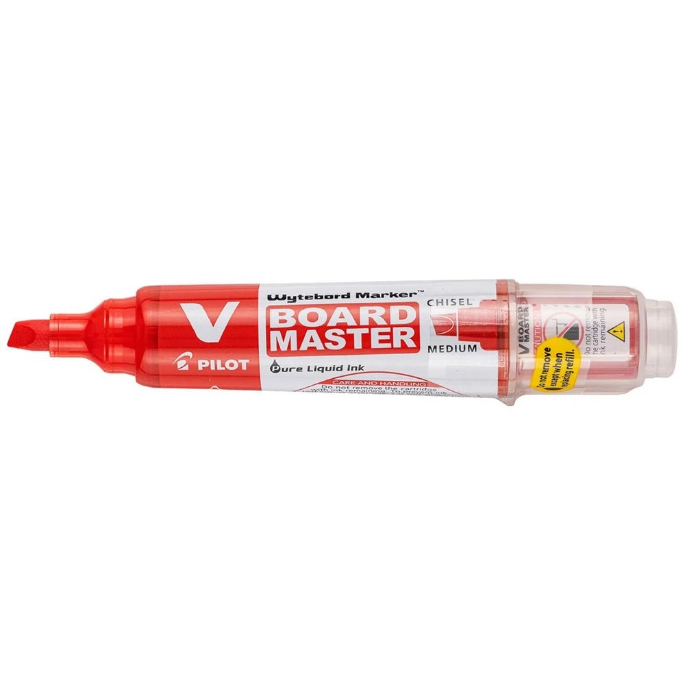 3 PILOT V Board Master Whiteboard Marker Chisel Tip Red, 3 of 6