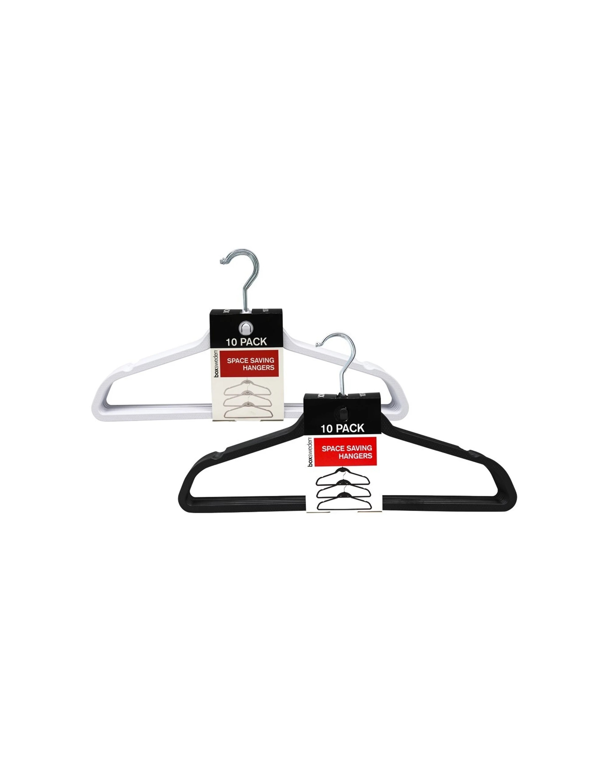 2 10pk Boxsweden Plastic Space Saving Hangers 45cm Closet Clothes Organiser - Assorted, 2 of 5