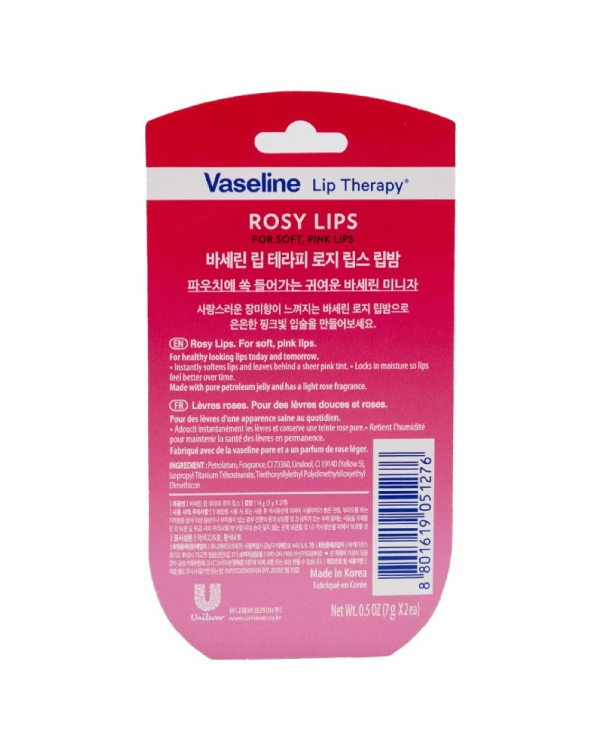 3 Vaseline 8x 2pc Lip Therapy Rosy Lips Soft Moisturising Balm Moisturising Lip Care - Pink, 3 of 3