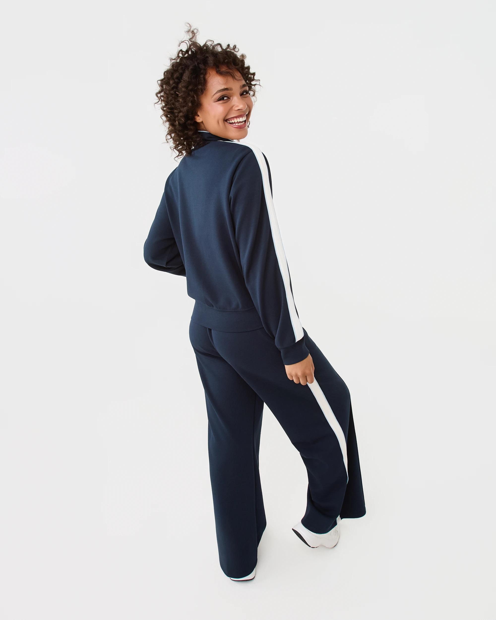 4 Active Womens Retro Zip Through Shade Navy, 4 of 10