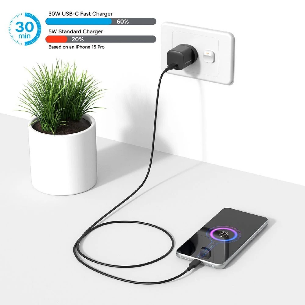 5 Comsol USB-C Wall Charger 30W Black, 5 of 6