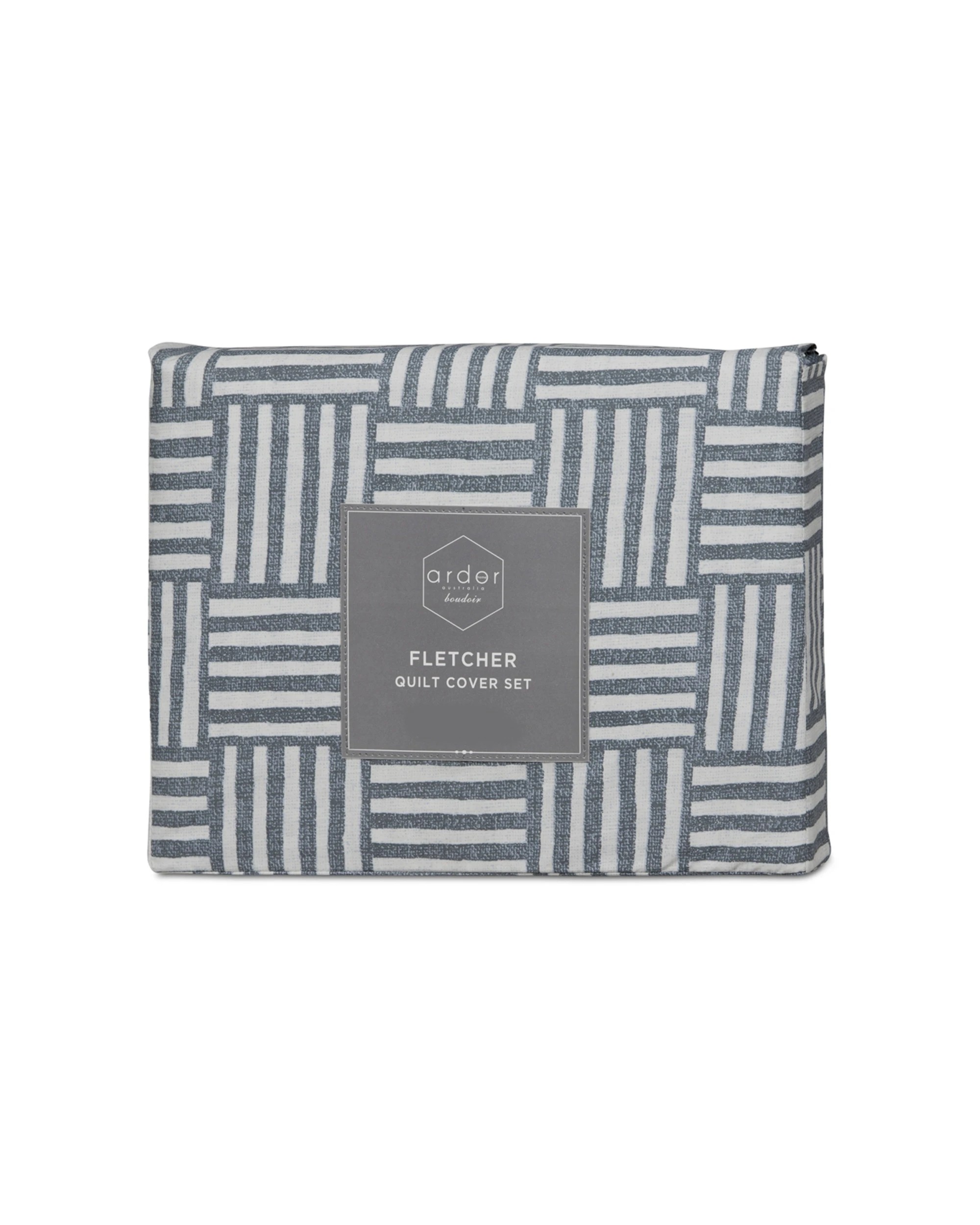 4 ARDOR Fletcher Quilt Cover Set Polyester Cotton Geo Pattern Bedding King
 - King Bed, 4 of 4